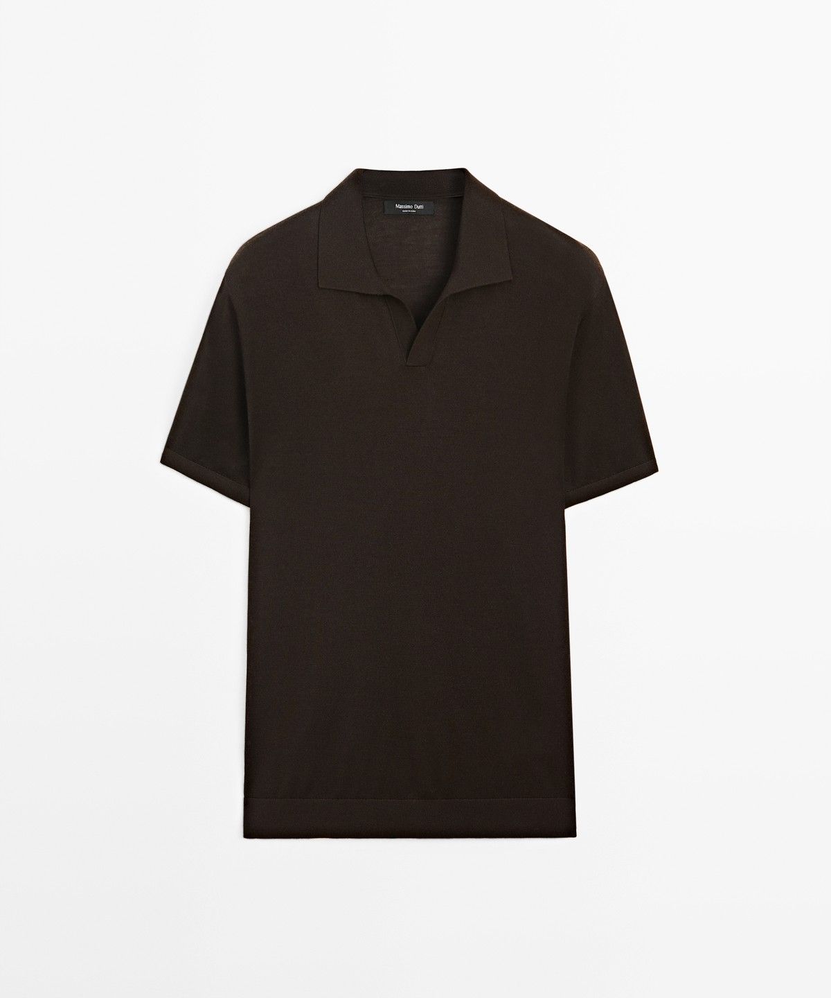 마시모두띠(MASSIMO DUTTI) 울 블렌드 반팔 니트 폴로셔츠