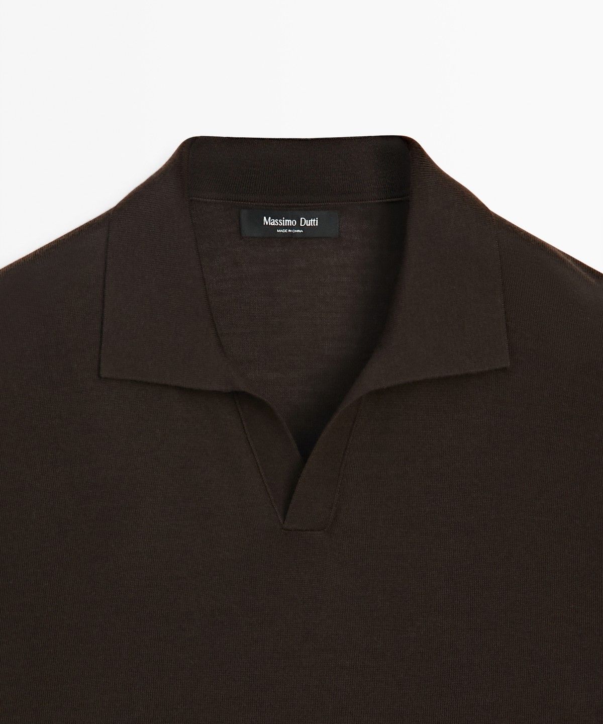 마시모두띠(MASSIMO DUTTI) 울 블렌드 반팔 니트 폴로셔츠
