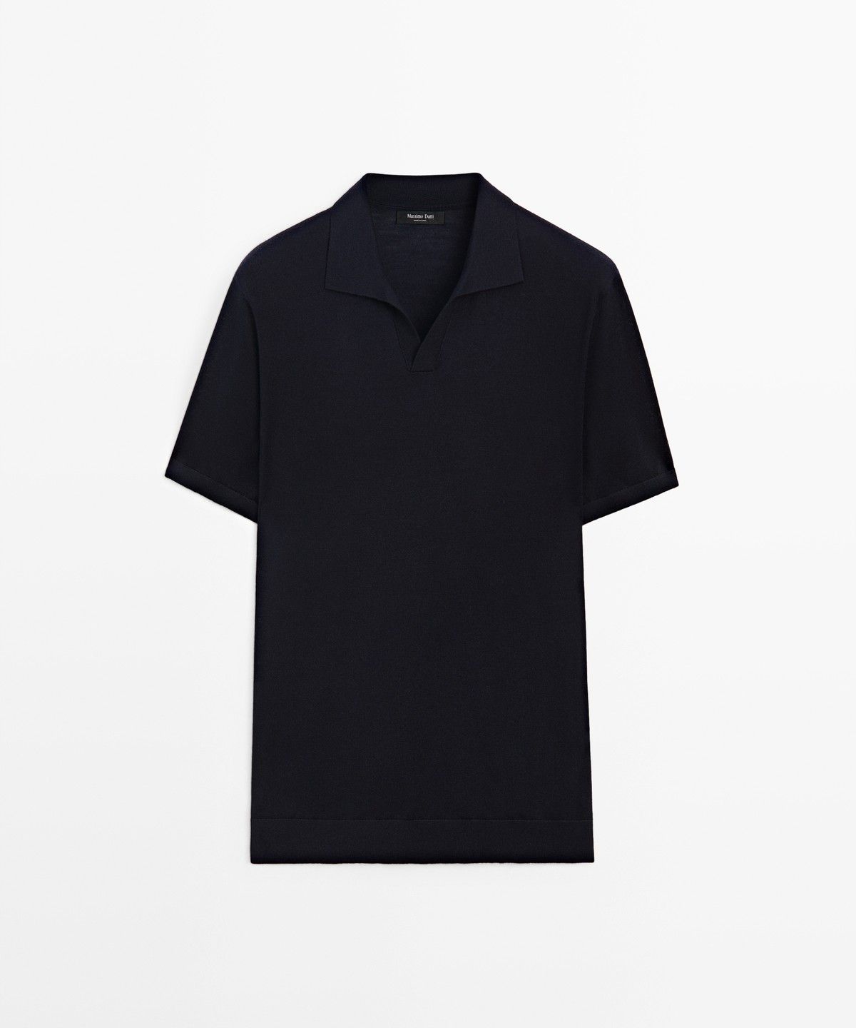 마시모두띠(MASSIMO DUTTI) 울 블렌드 반팔 니트 폴로셔츠