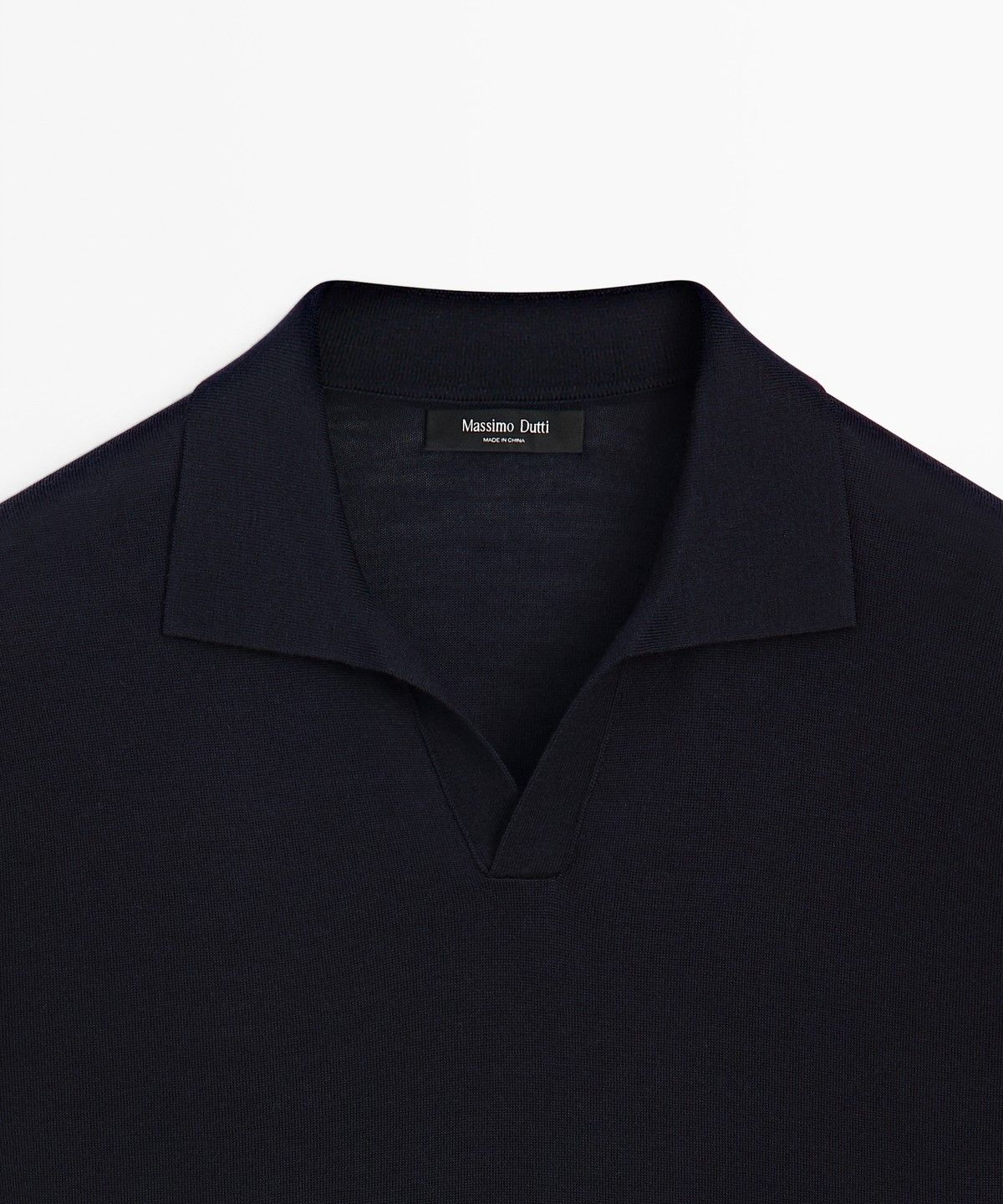 마시모두띠(MASSIMO DUTTI) 울 블렌드 반팔 니트 폴로셔츠