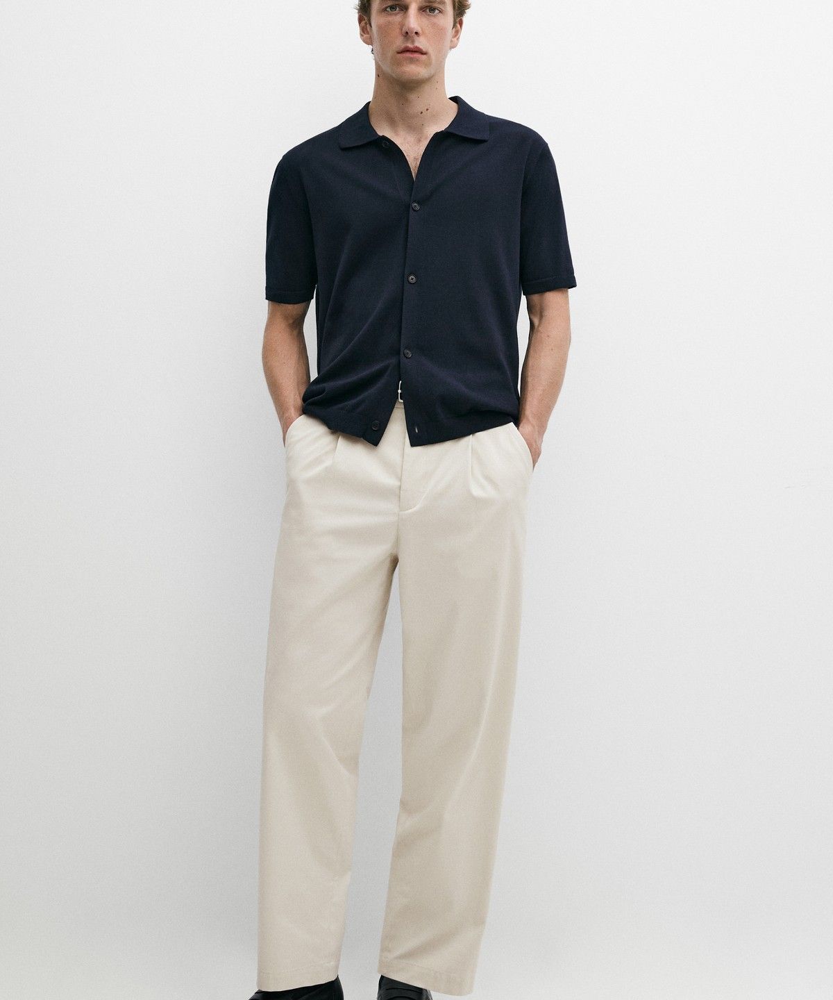 마시모두띠(MASSIMO DUTTI) 버튼 반팔 니트 가디건