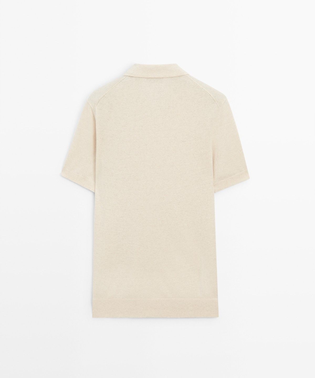 마시모두띠(MASSIMO DUTTI) 코튼 린넨 버튼 폴로 셔츠