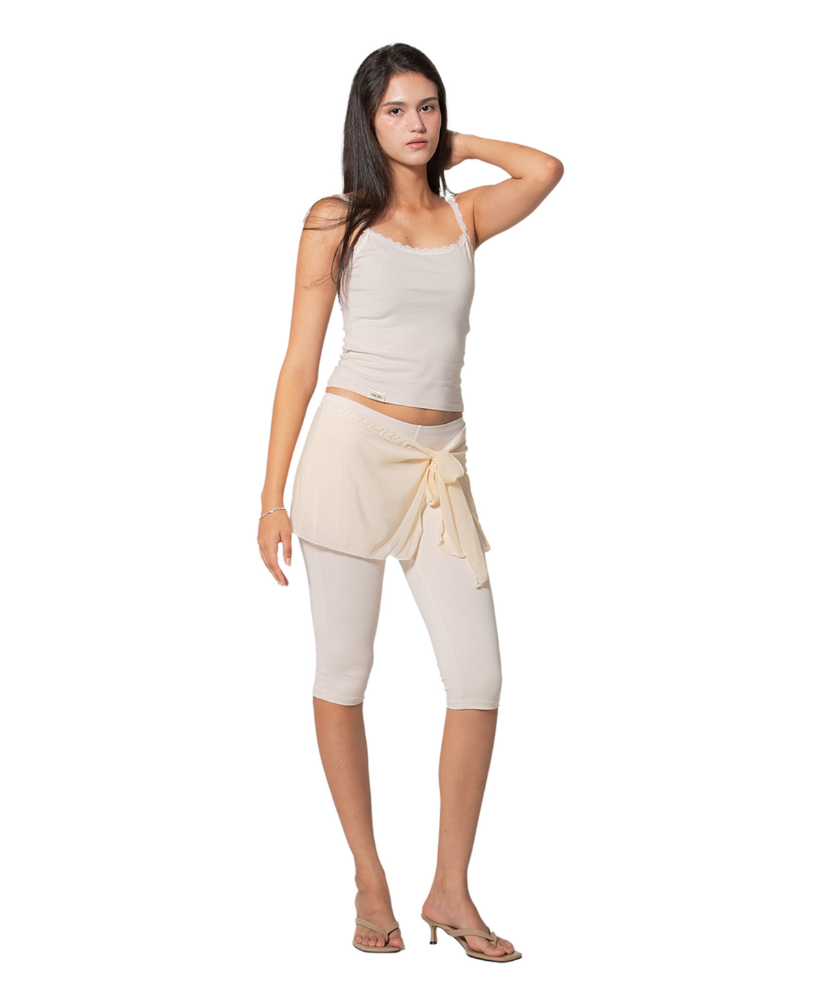 피프트 에일리어스(FIFTHALIAS) (2-Piece set) Dolly skirt capris Sand beige