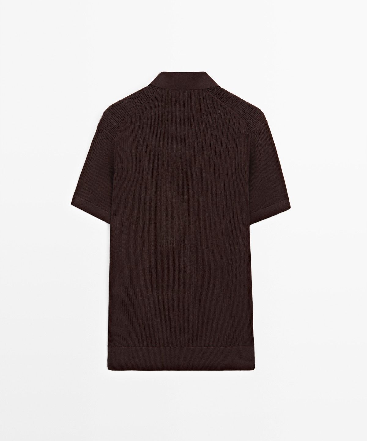 마시모두띠(MASSIMO DUTTI) 코튼 브이넥 니트 폴로 셔츠