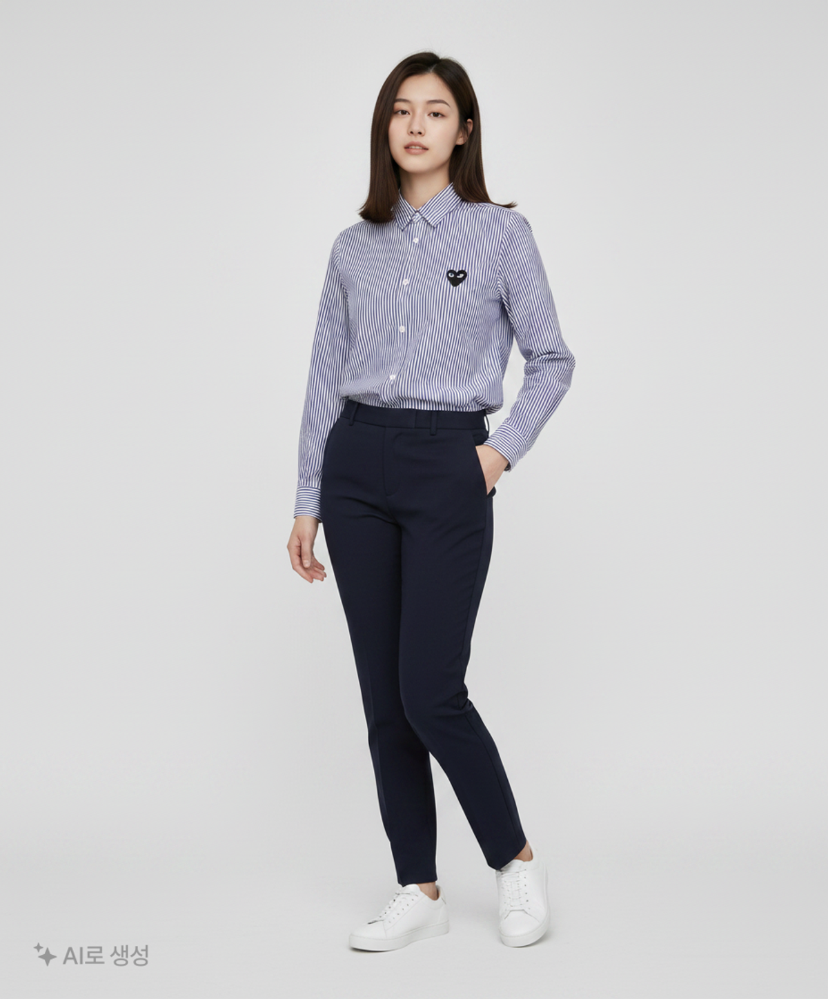 꼼데가르송 플레이(COMME DES GARCONS PLAY) 캐주얼 셔츠 L