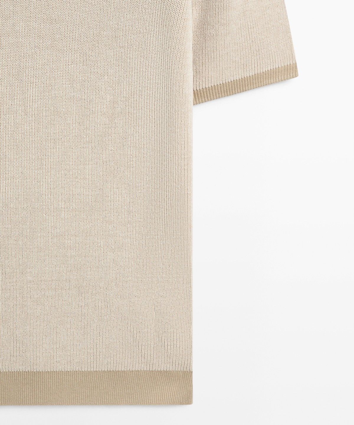 마시모두띠(MASSIMO DUTTI) 100% 코튼 니트 폴로 스웨터
