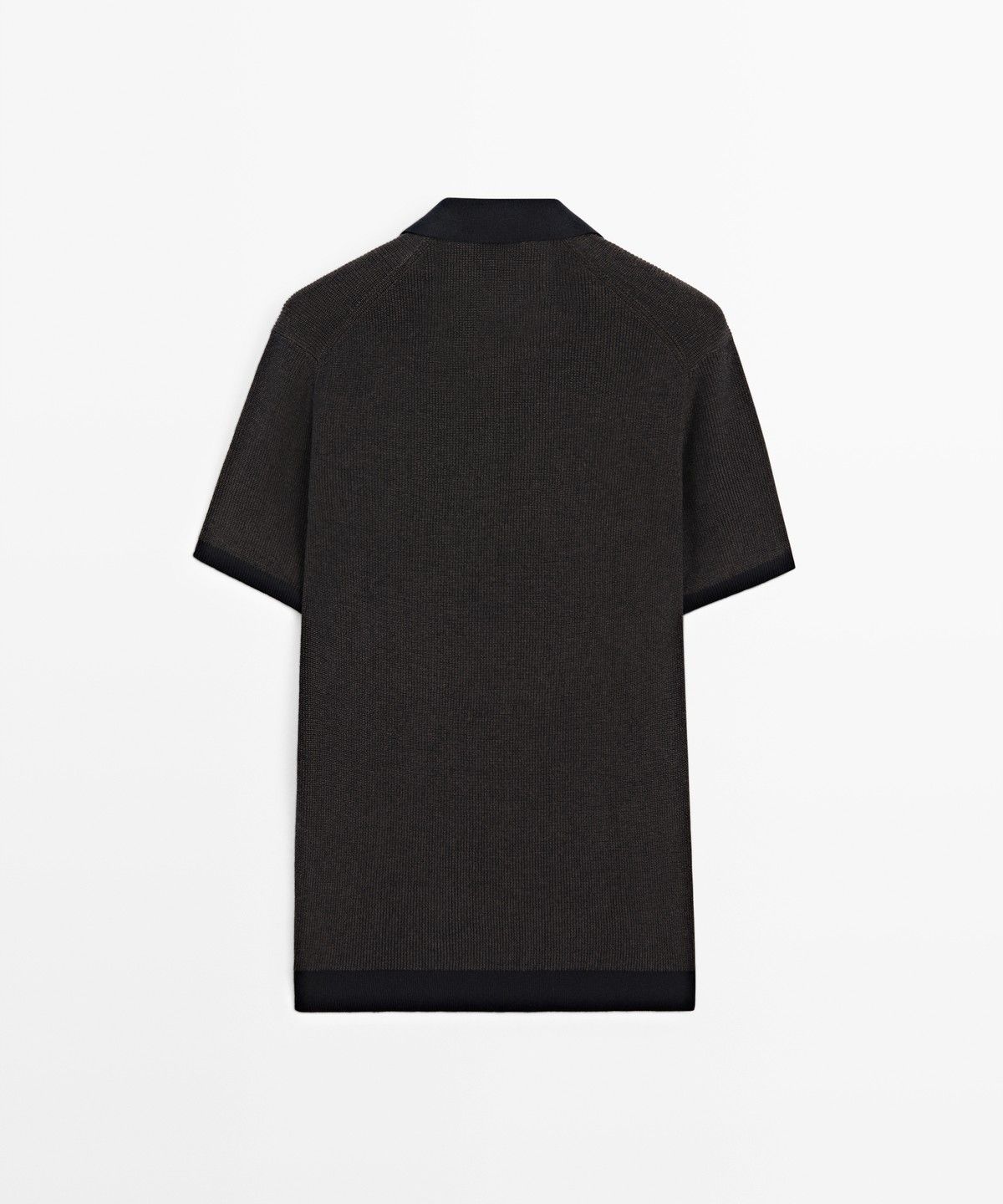 마시모두띠(MASSIMO DUTTI) 100% 코튼 니트 폴로 스웨터