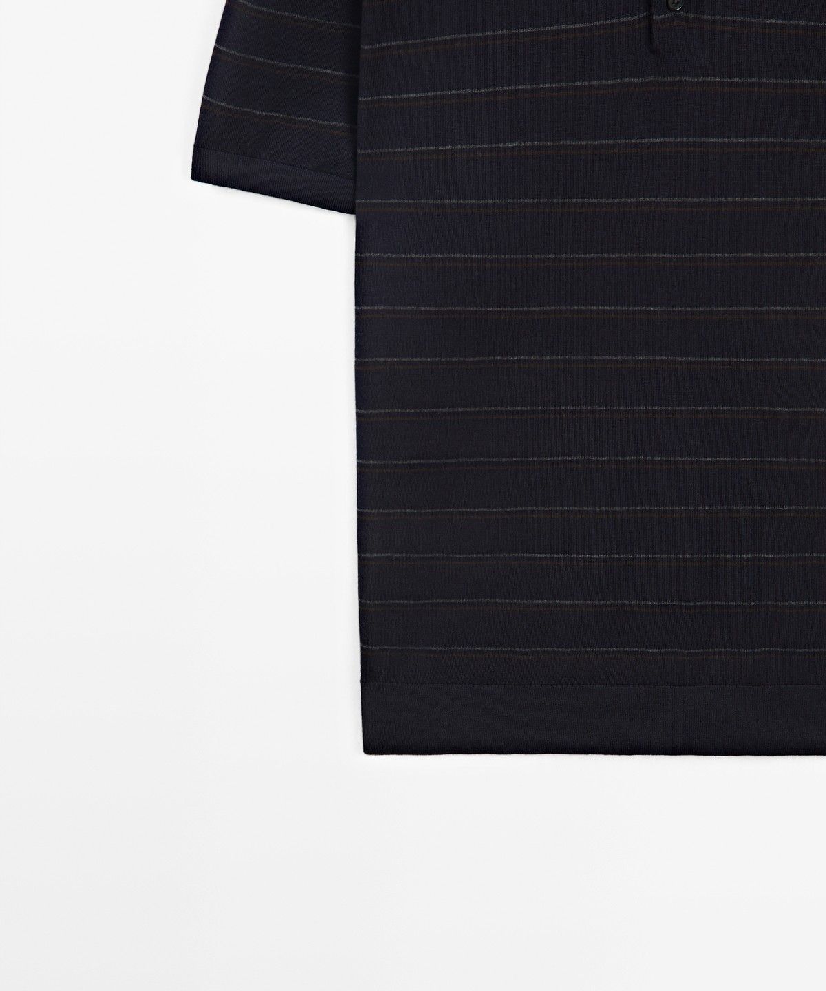마시모두띠(MASSIMO DUTTI) 스트라이프 반팔 니트 폴로 스웨터