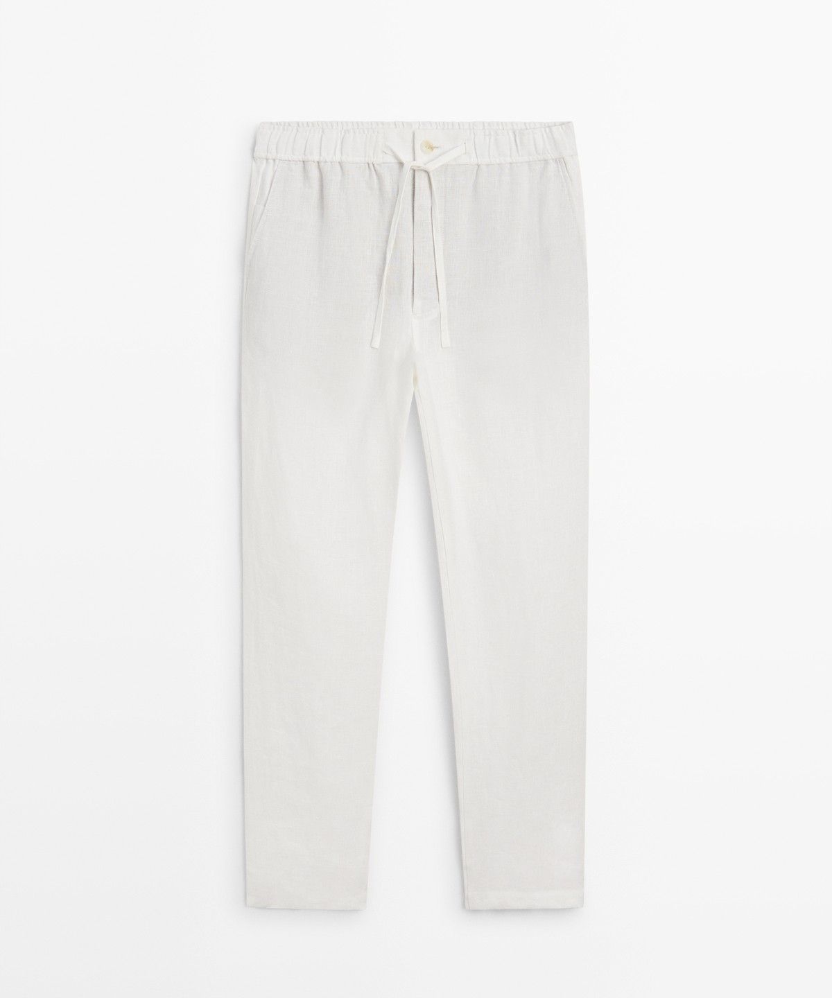 마시모두띠(MASSIMO DUTTI) 100% 린넨 조거핏 팬츠