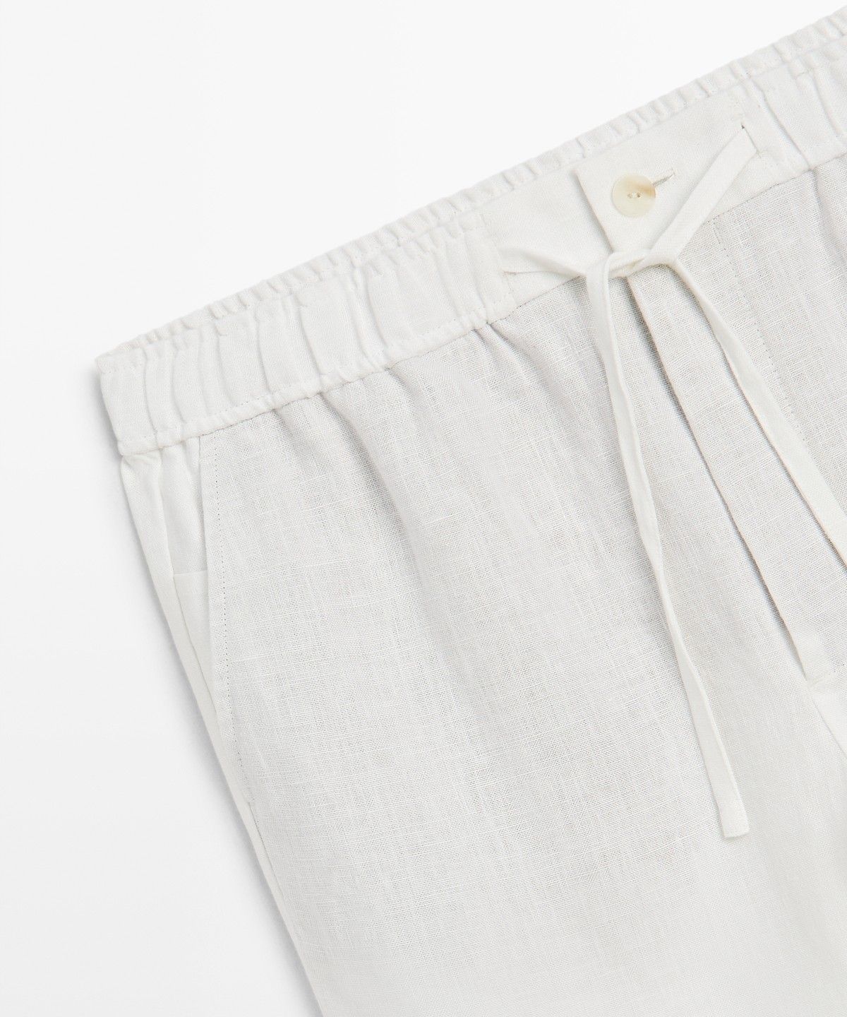마시모두띠(MASSIMO DUTTI) 100% 린넨 조거핏 팬츠
