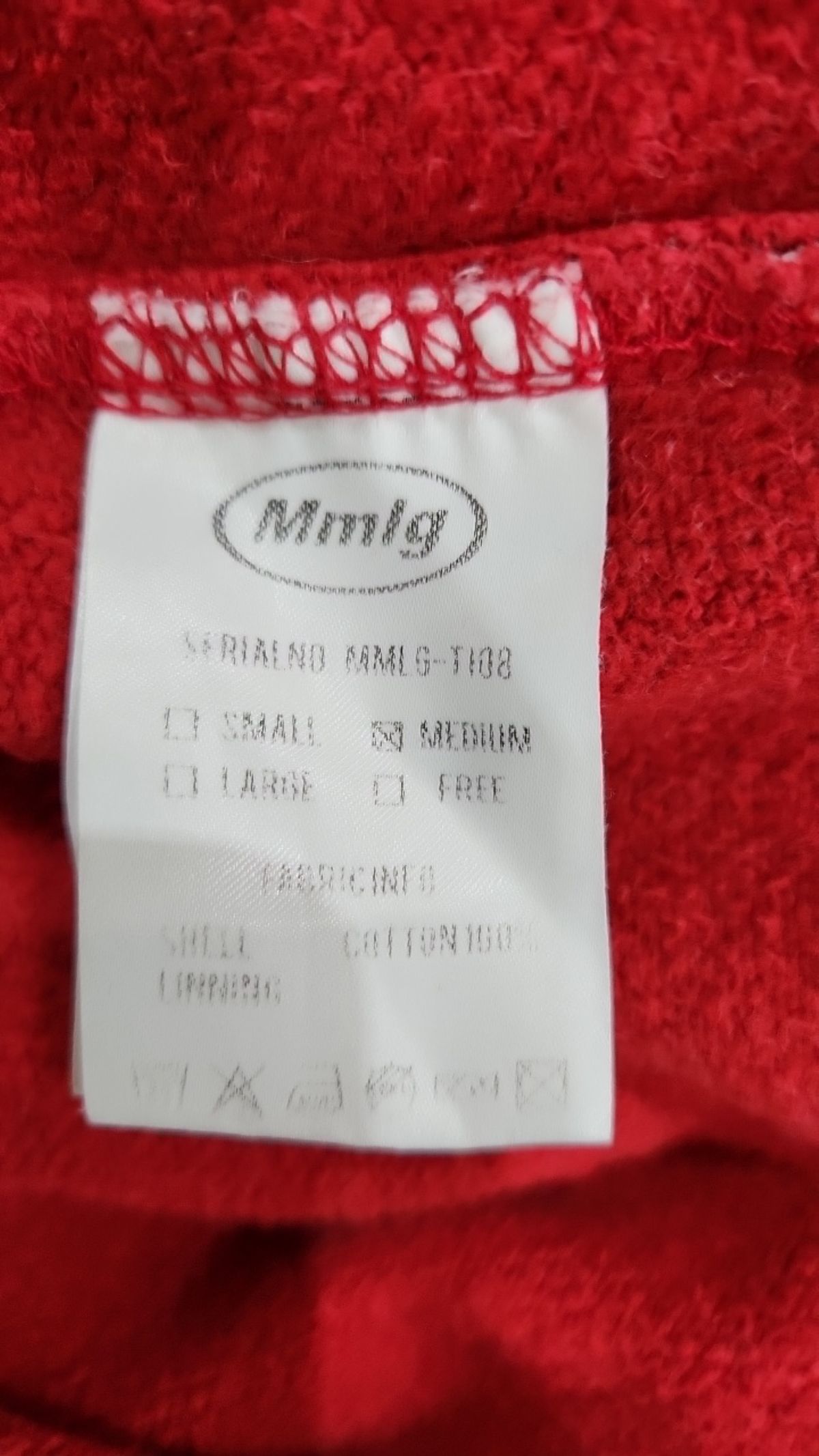 엠엠엘지(MMLG) [Mmlg] EMBROIDERY MMLG SWEAT (DEEP RED) M