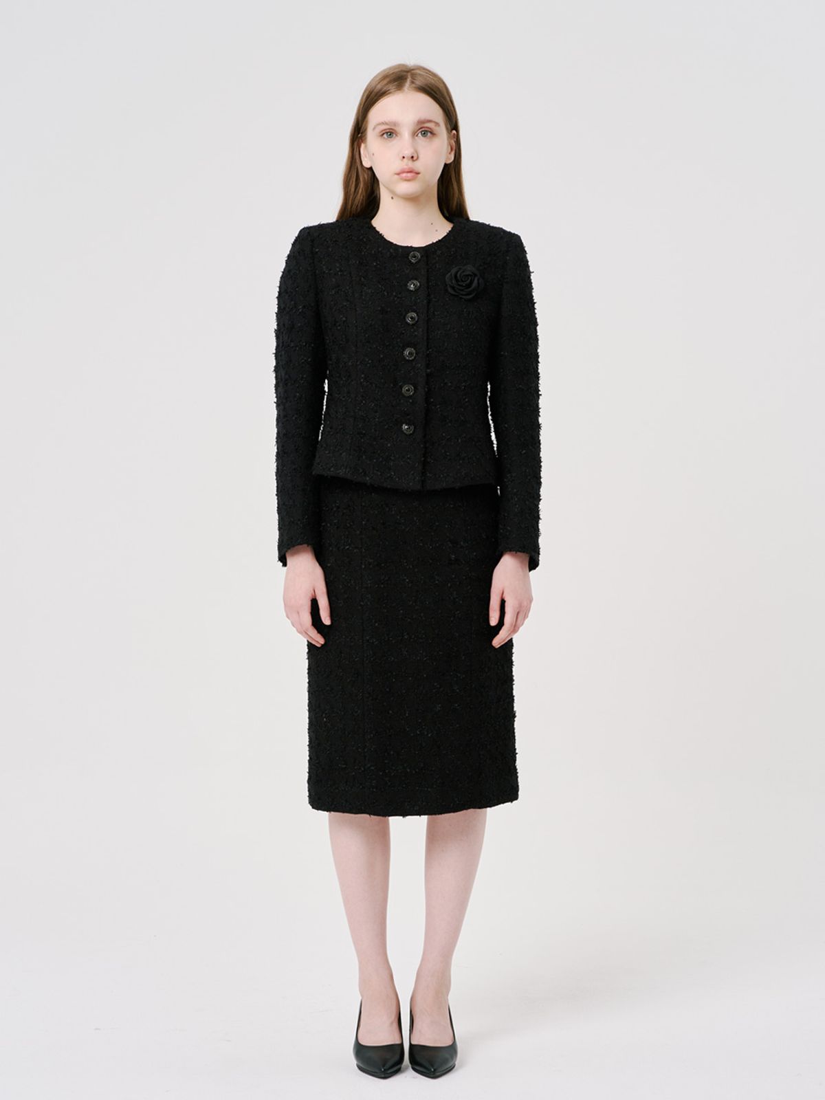 러브액츄얼리(LOVE ACTUALLY) Rose Romance Tweed Jacket 로즈 로맨스 트위드 자켓
