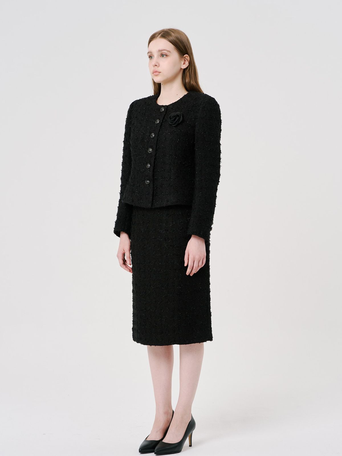 러브액츄얼리(LOVE ACTUALLY) Rose Romance Tweed Jacket 로즈 로맨스 트위드 자켓