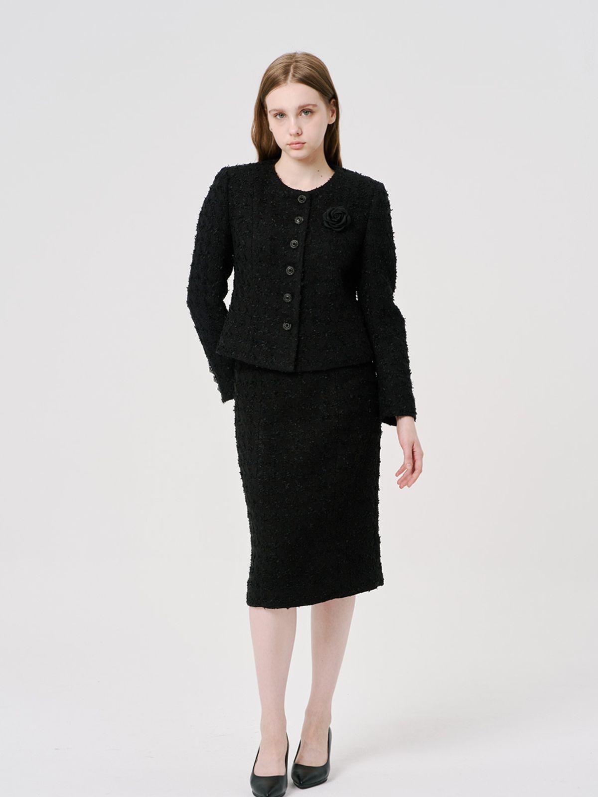 러브액츄얼리(LOVE ACTUALLY) Rose Romance Tweed Jacket 로즈 로맨스 트위드 자켓