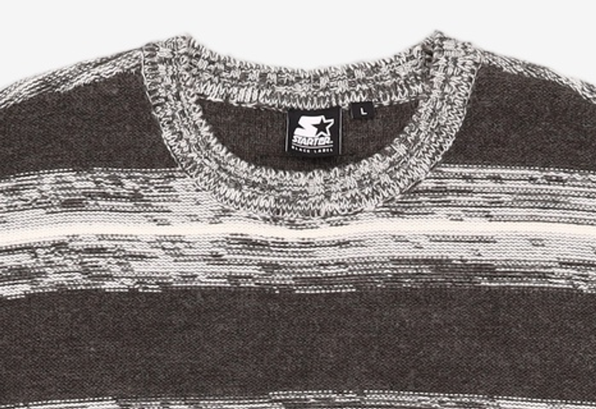 스타터(STARTER) 헤비 스트라이프 니트 HEAVY STRIPE KNIT L