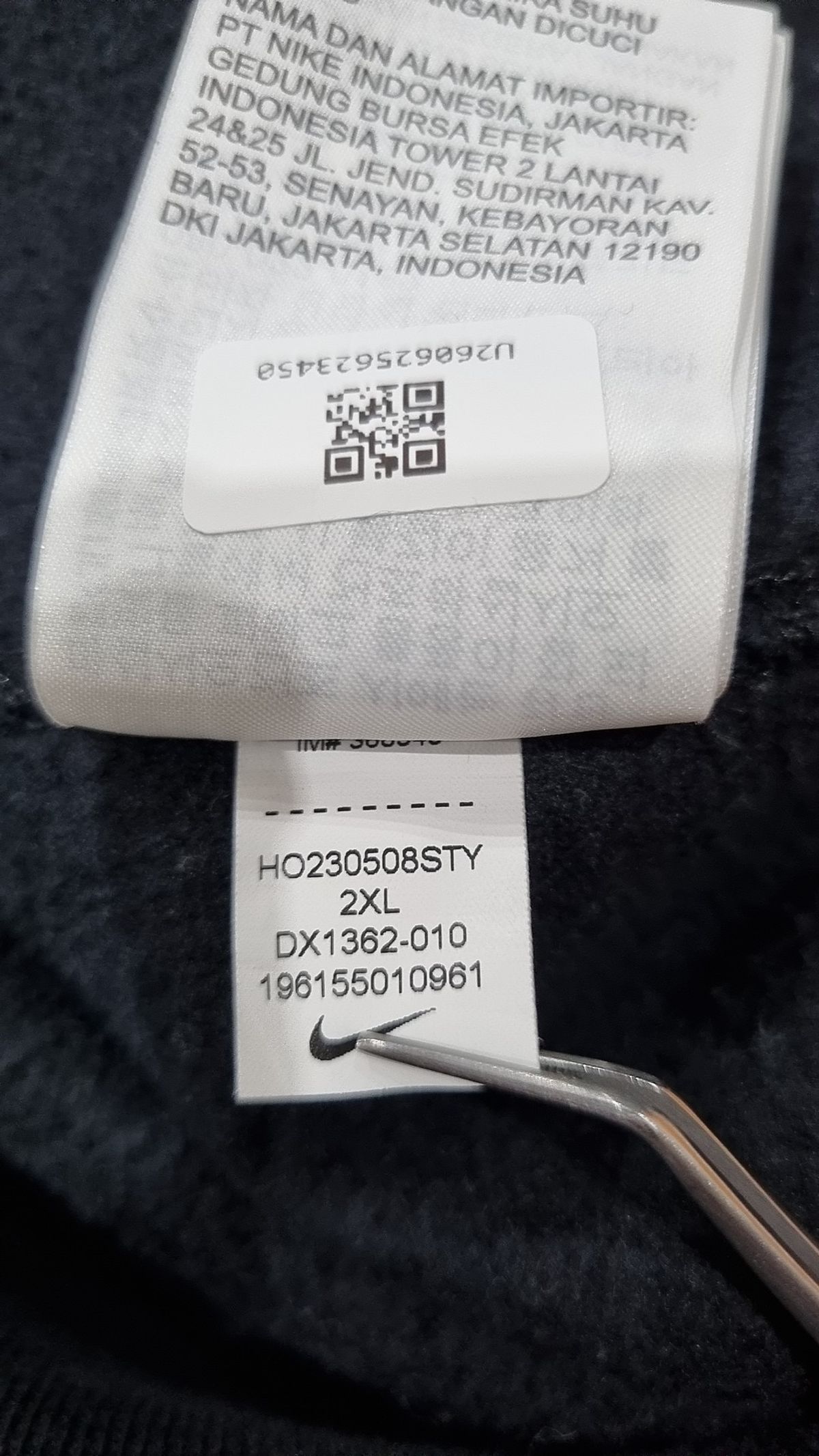 나이키(NIKE) 솔로 스우시 플리스 크루 M - 블랙:화이트 / DX1362-010 XXL