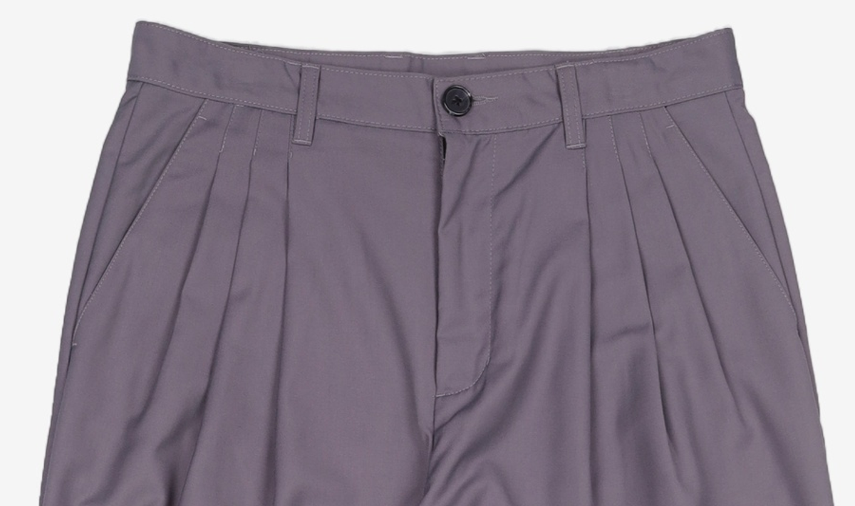 가먼트레이블(GARMENT LABLE) 3 Pleats Wide Trousers - Grey M