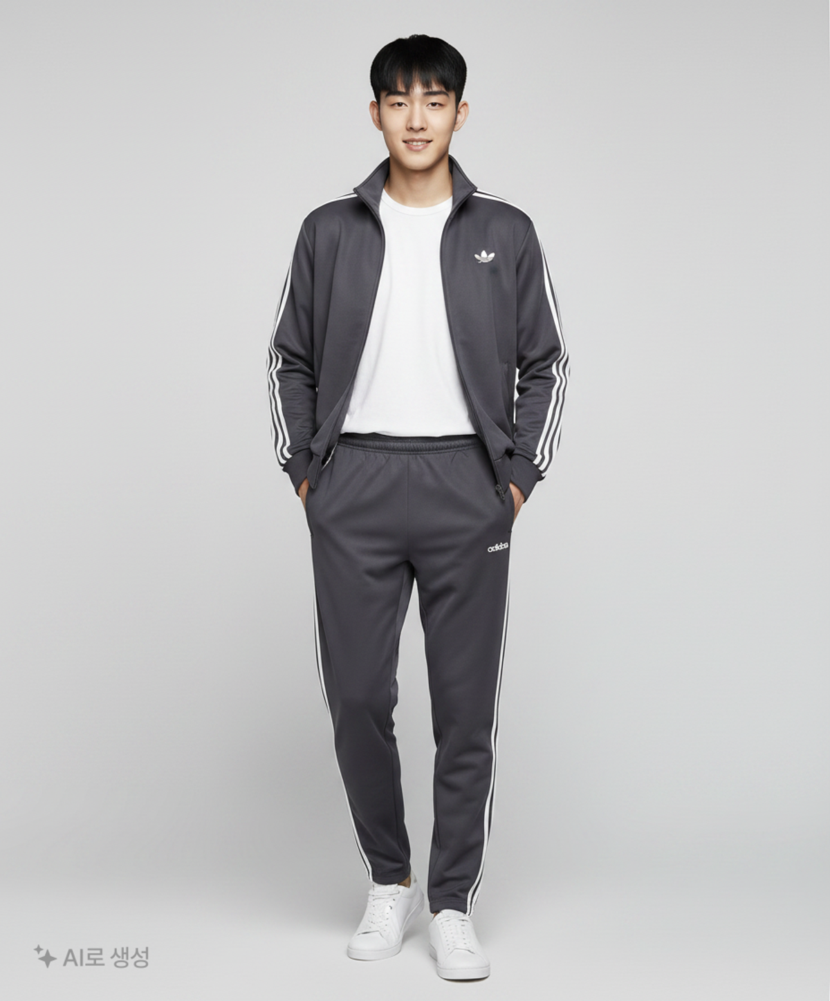 아디다스(ADIDAS) 에센셜 3S 윈드 팬츠 - 블랙:화이트 / DQ3100 M