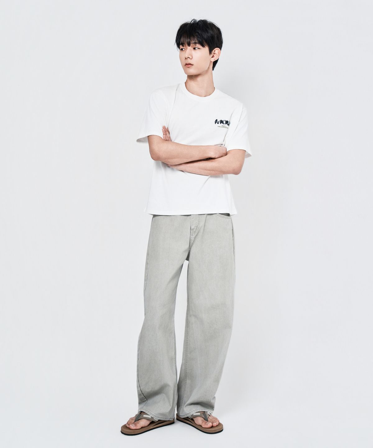 와르(WAAR) M292  카치온 와이드 팬츠_샌드베이지