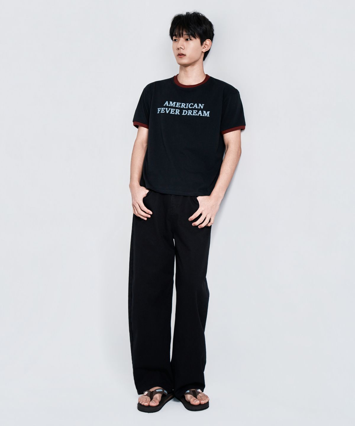 와르(WAAR) M292  카치온 와이드 팬츠_블랙