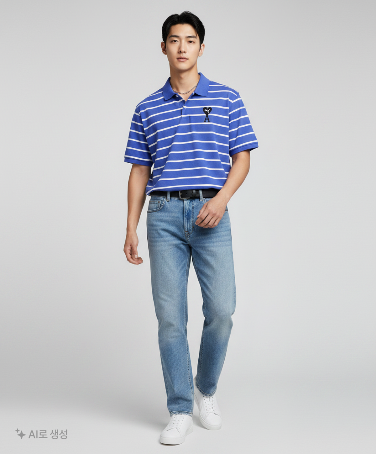 푸마(PUMA) 푸마 X 아미 폴로 티셔츠 - 블루 / 534067-93 L