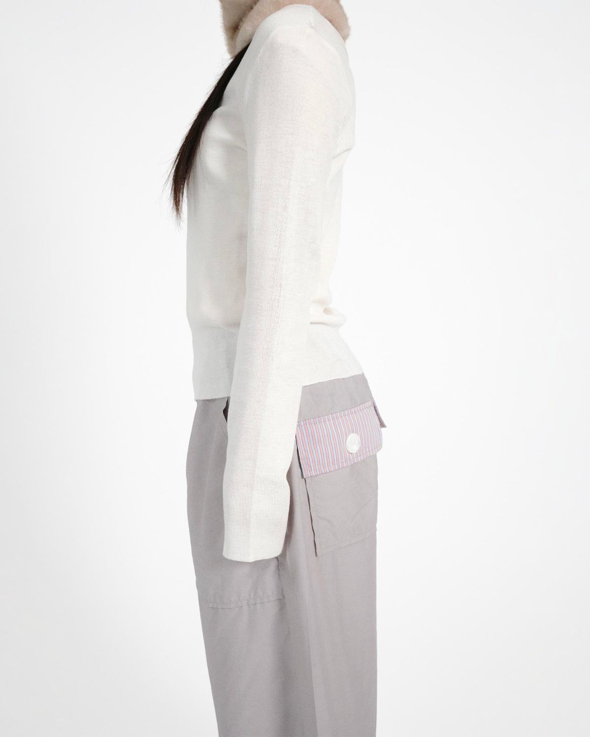 애프터썸머(AFTERSUMMER) Back Stripe Pocket Pants (grey)