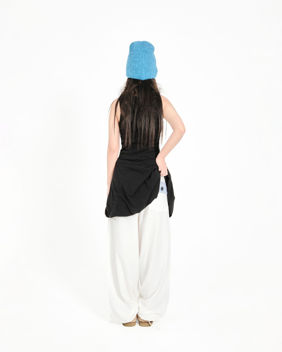 애프터썸머(AFTERSUMMER) Back Stripe Pocket Pants (white)