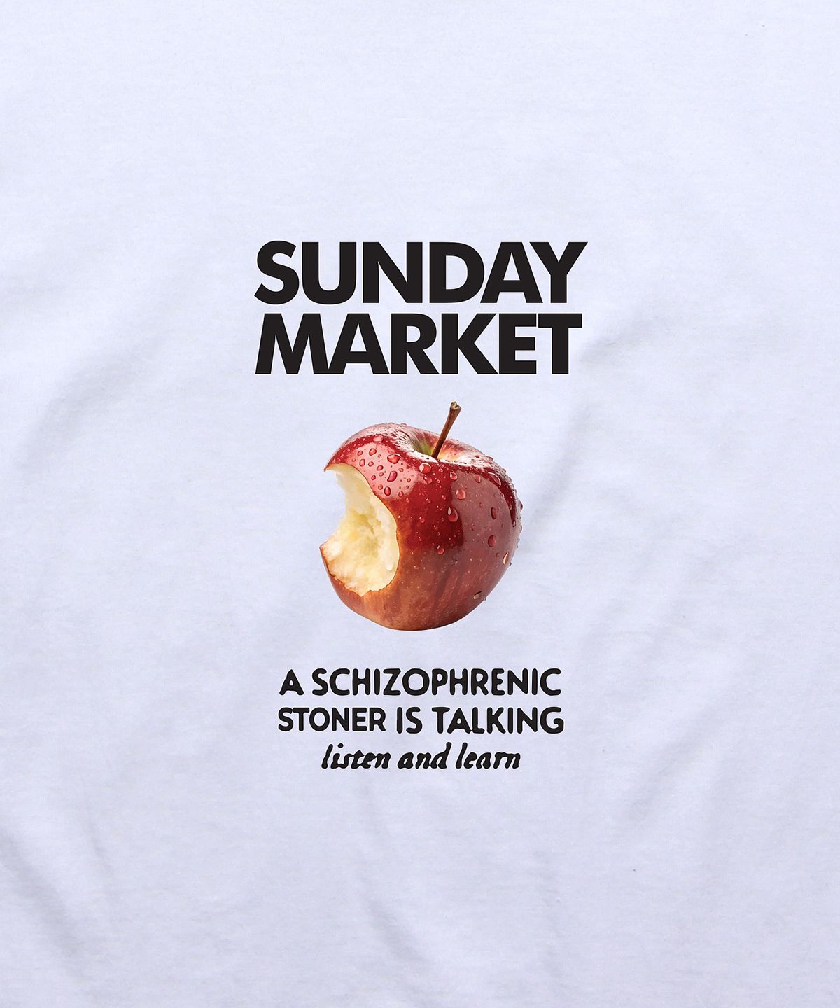 앱놀머씽(ABNORMALTHING) 선데이 오버핏 티셔츠 화이트 (SUNDAY T-SHIRT WHITE)