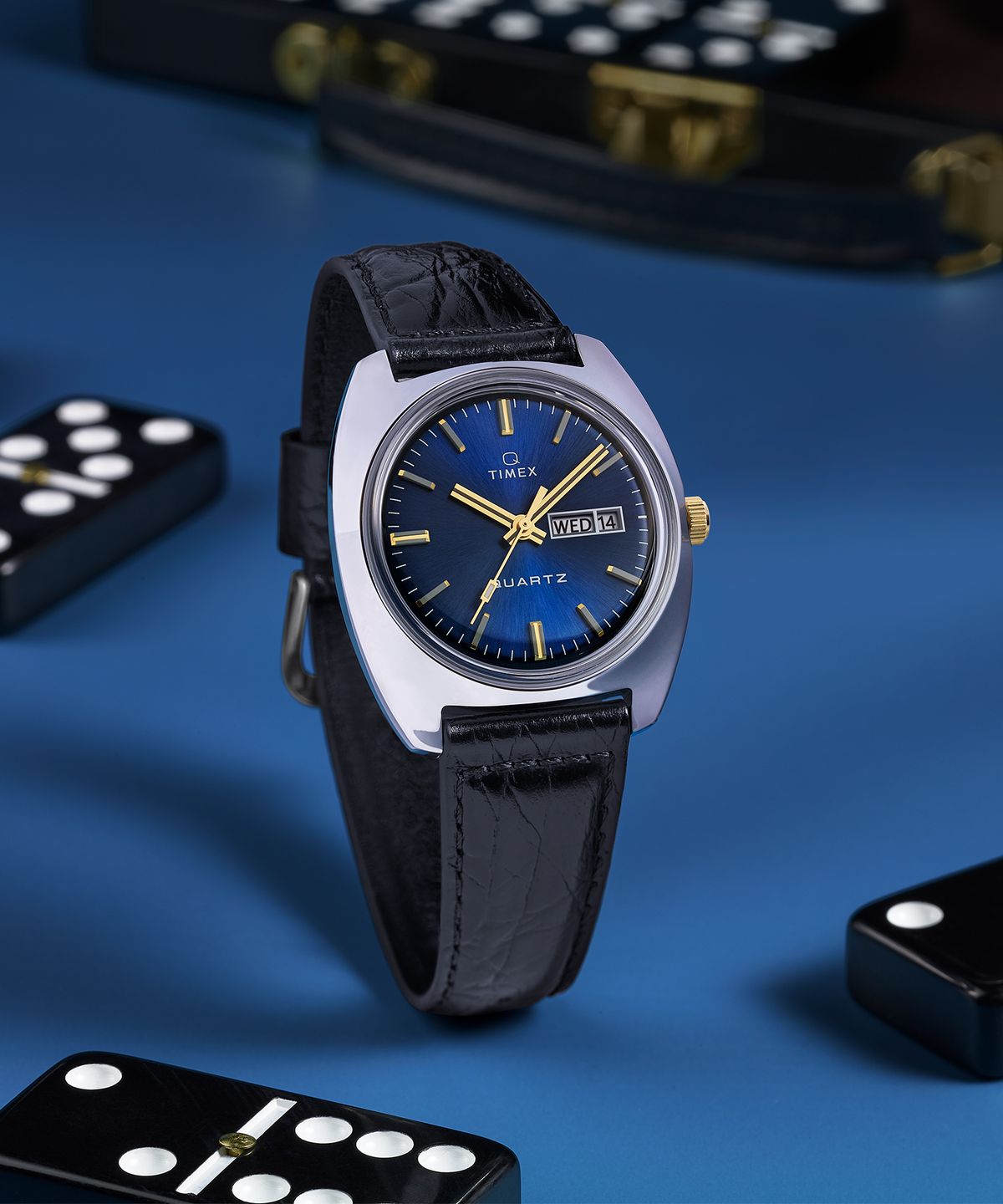 타이맥스(TIMEX) Q TIMEX 1978 데이데이트 리이슈 손목시계 37.5mm