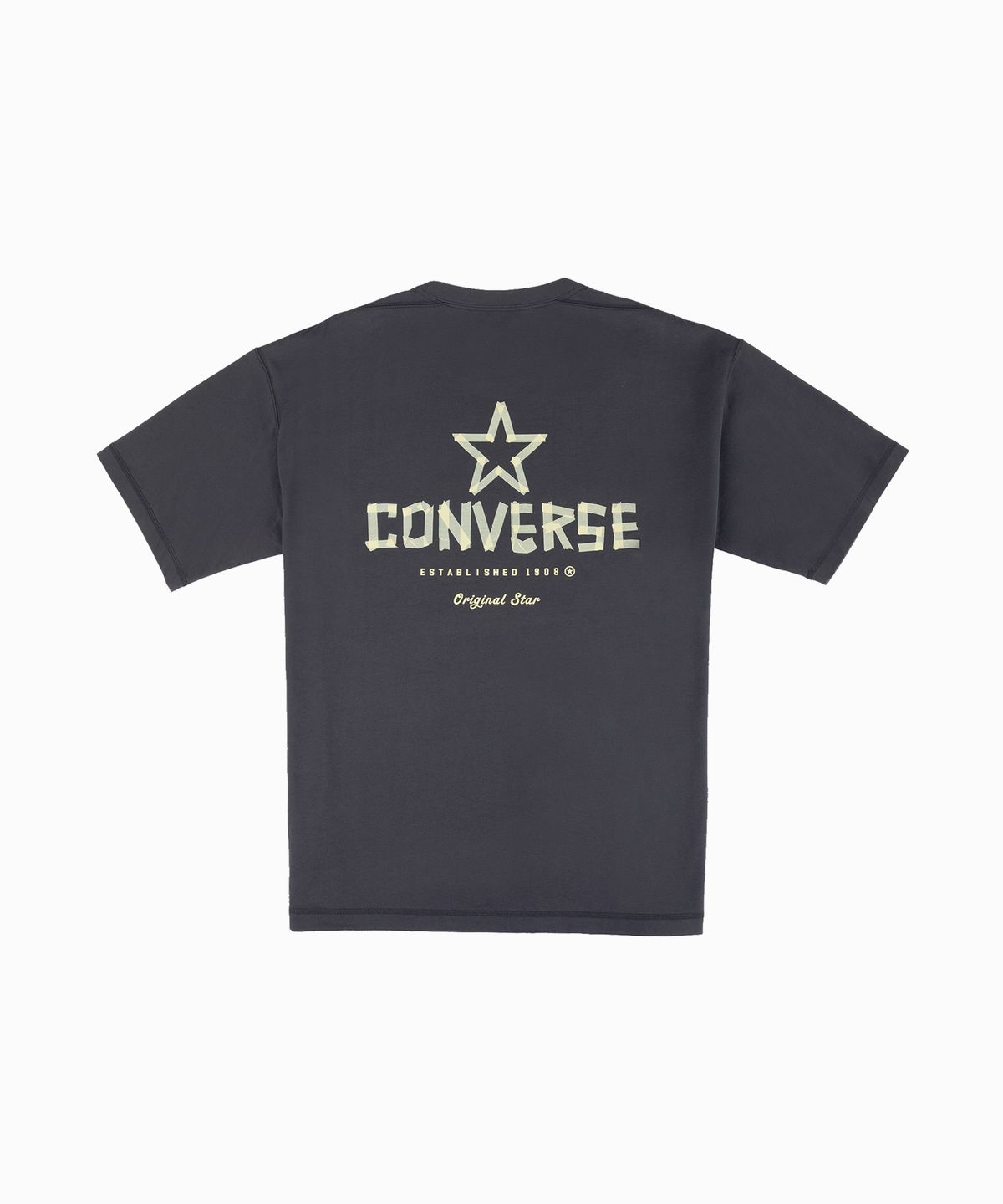 컨버스(CONVERSE) 피치드 레트로 로고 티셔츠 다크 매터 MCK074-GDA