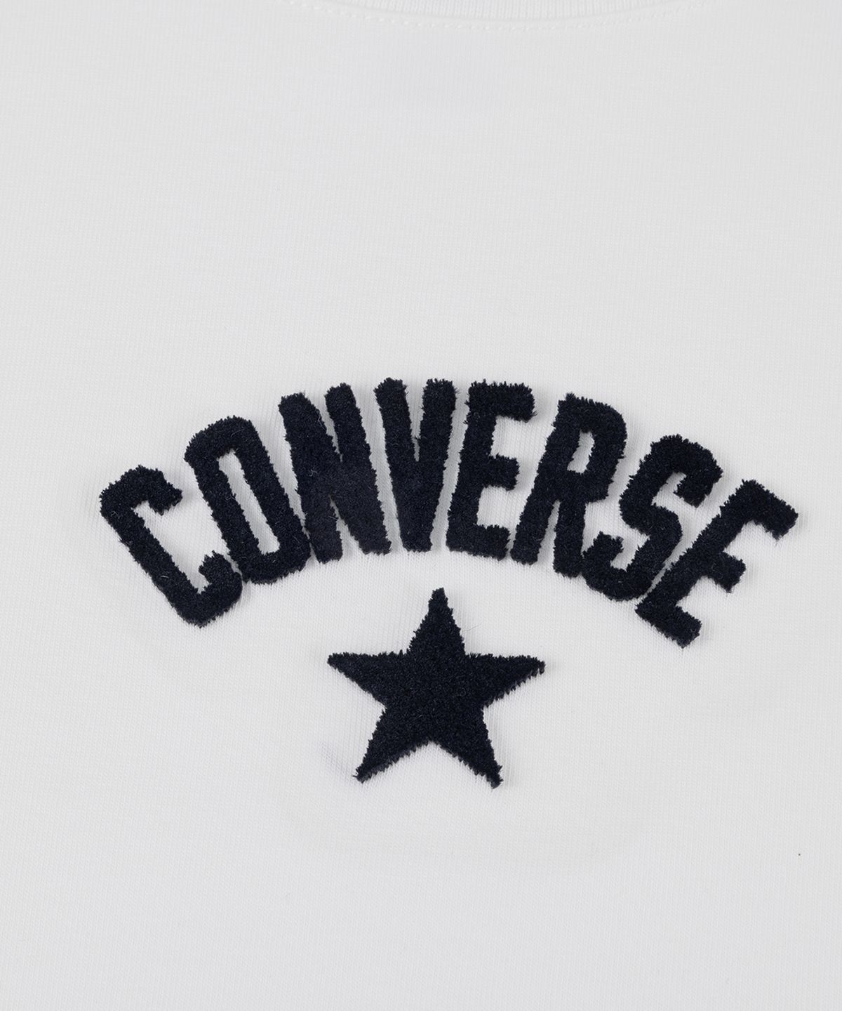 컨버스(CONVERSE) 소로나 스타 로고 크롭 티셔츠 빈티지 화이트 WCK109-W70