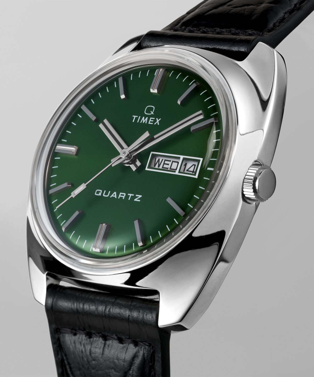타이맥스(TIMEX) Q TIMEX 1978 데이데이트 복각판 드레스워치 37.5mm