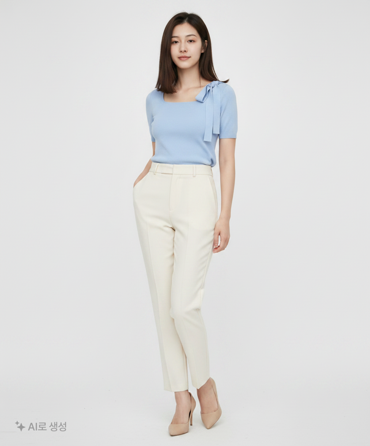 미쏘(MIXXO) 스퀘어넥 스카프 세트 풀오버_MIWKAE627T S
