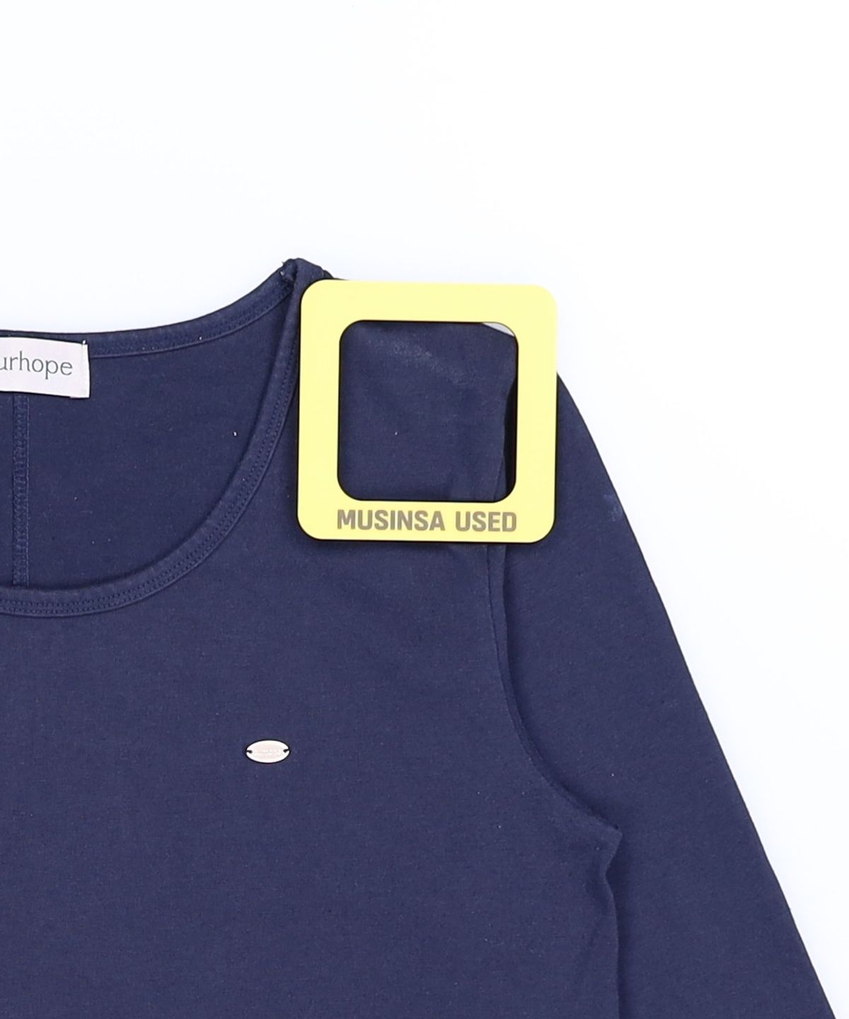 아워호프(OURHOPE) Logo Silky U-neck Sleeve T-shirt - 5color FREE
