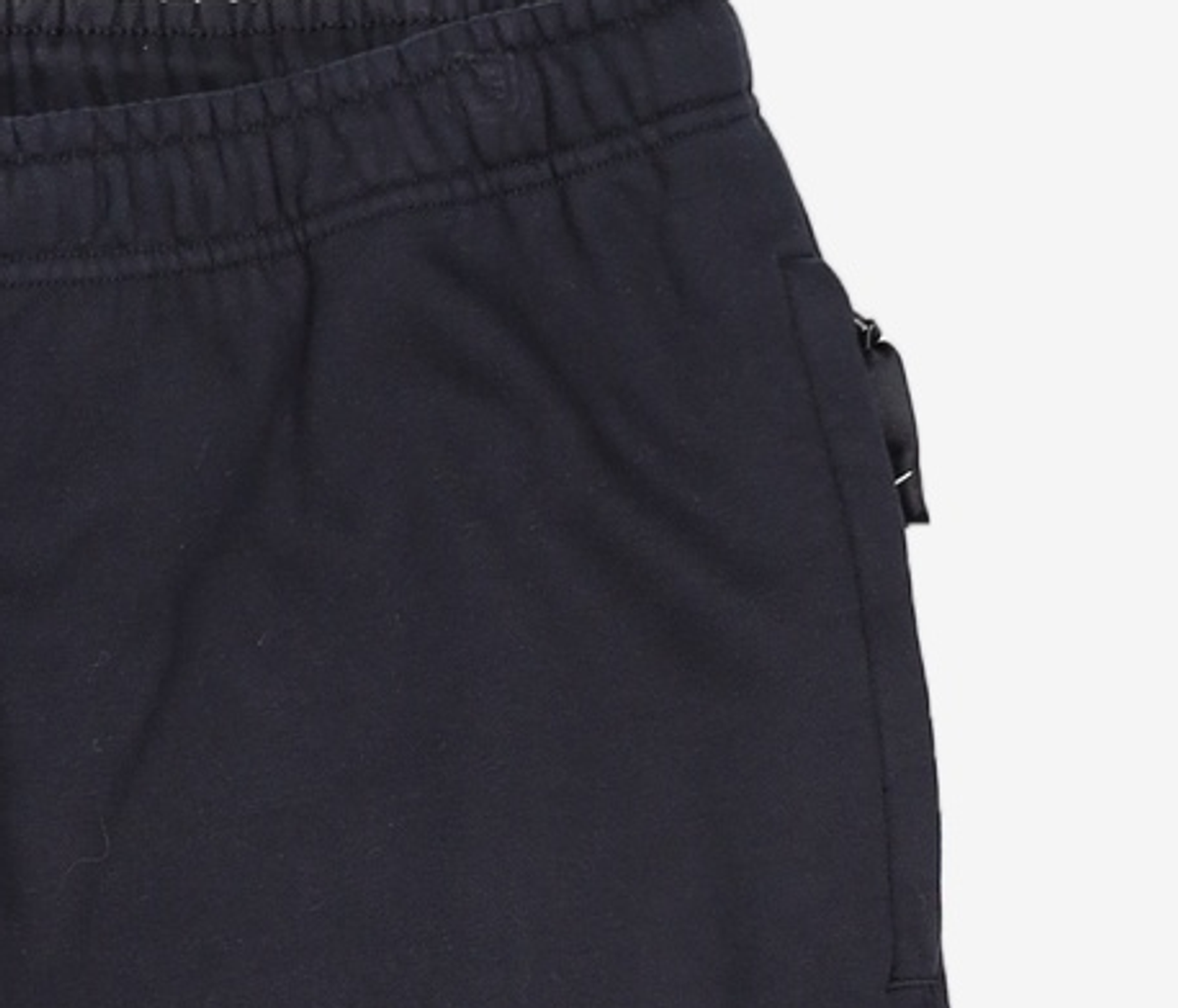 나이키(NIKE) 스포츠웨어 스우시 오픈 헴 플리스 팬츠 M - 블랙:화이트 / FN3343-010 XXL