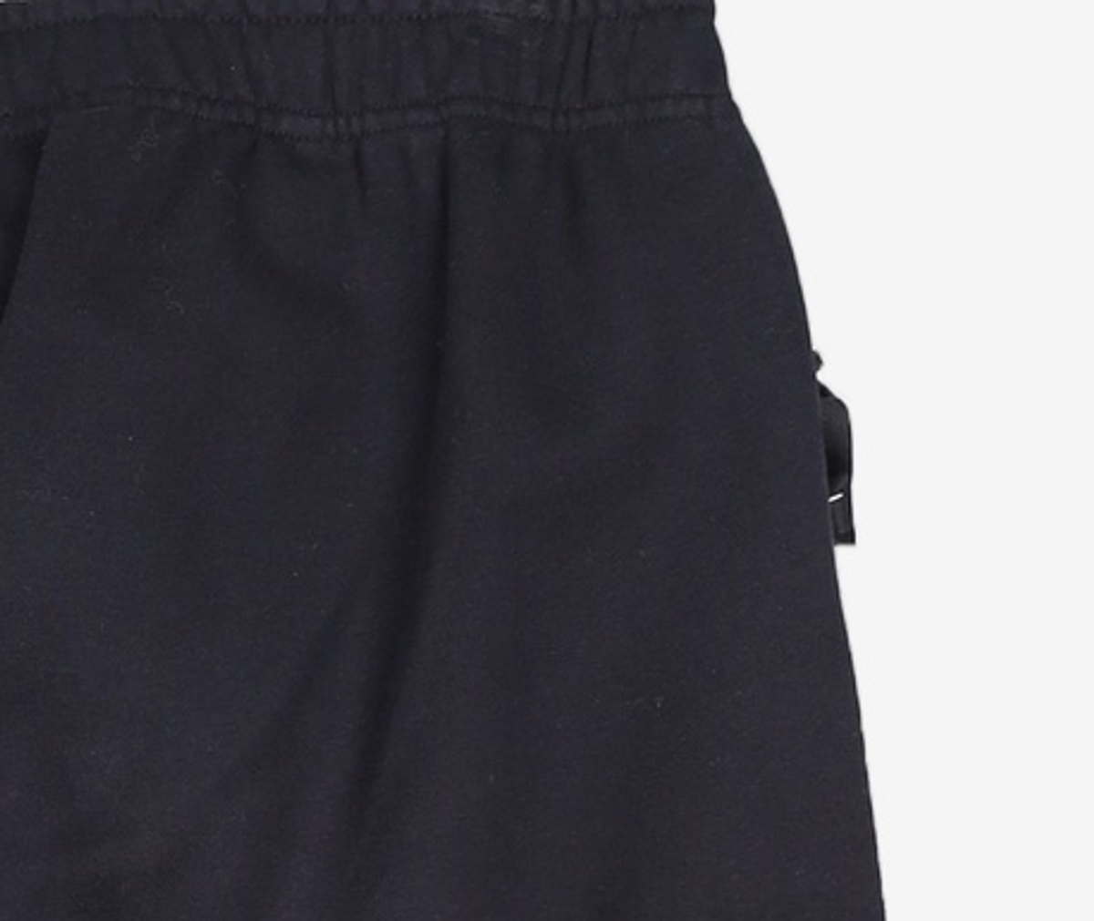 나이키(NIKE) 스포츠웨어 스우시 오픈 헴 플리스 팬츠 M - 블랙:화이트 / FN3343-010 XXL