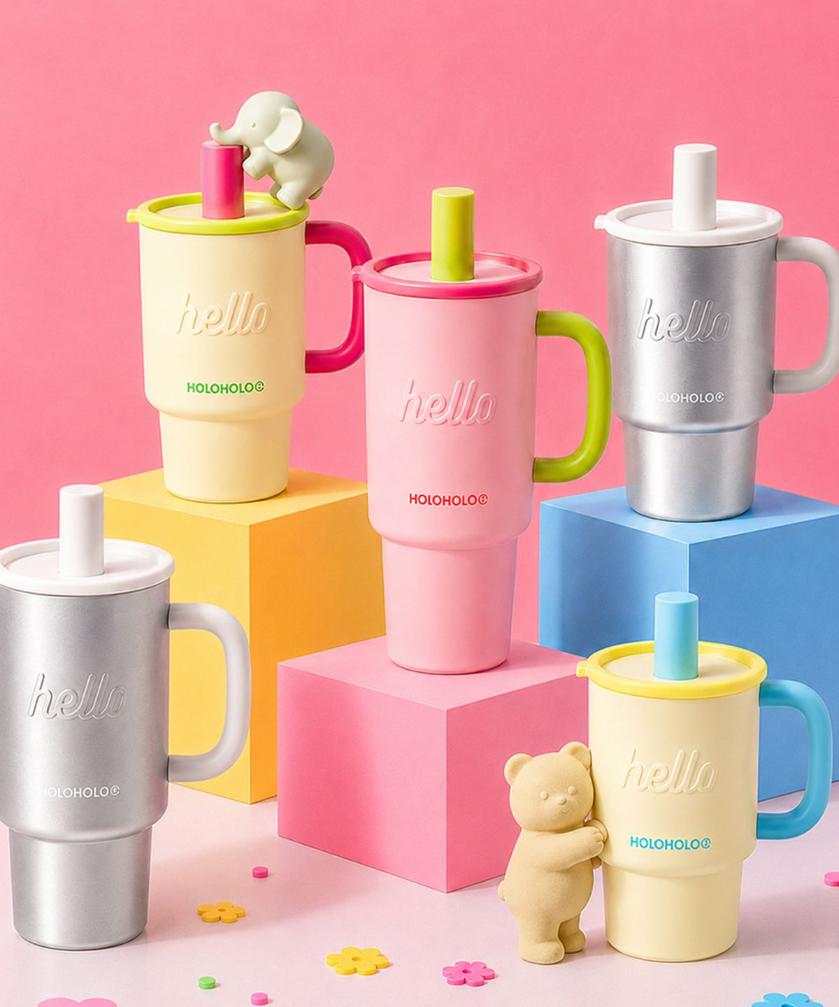 홀로홀로(HOLOHOLO) 버블 텀블러 1000ml 스틸