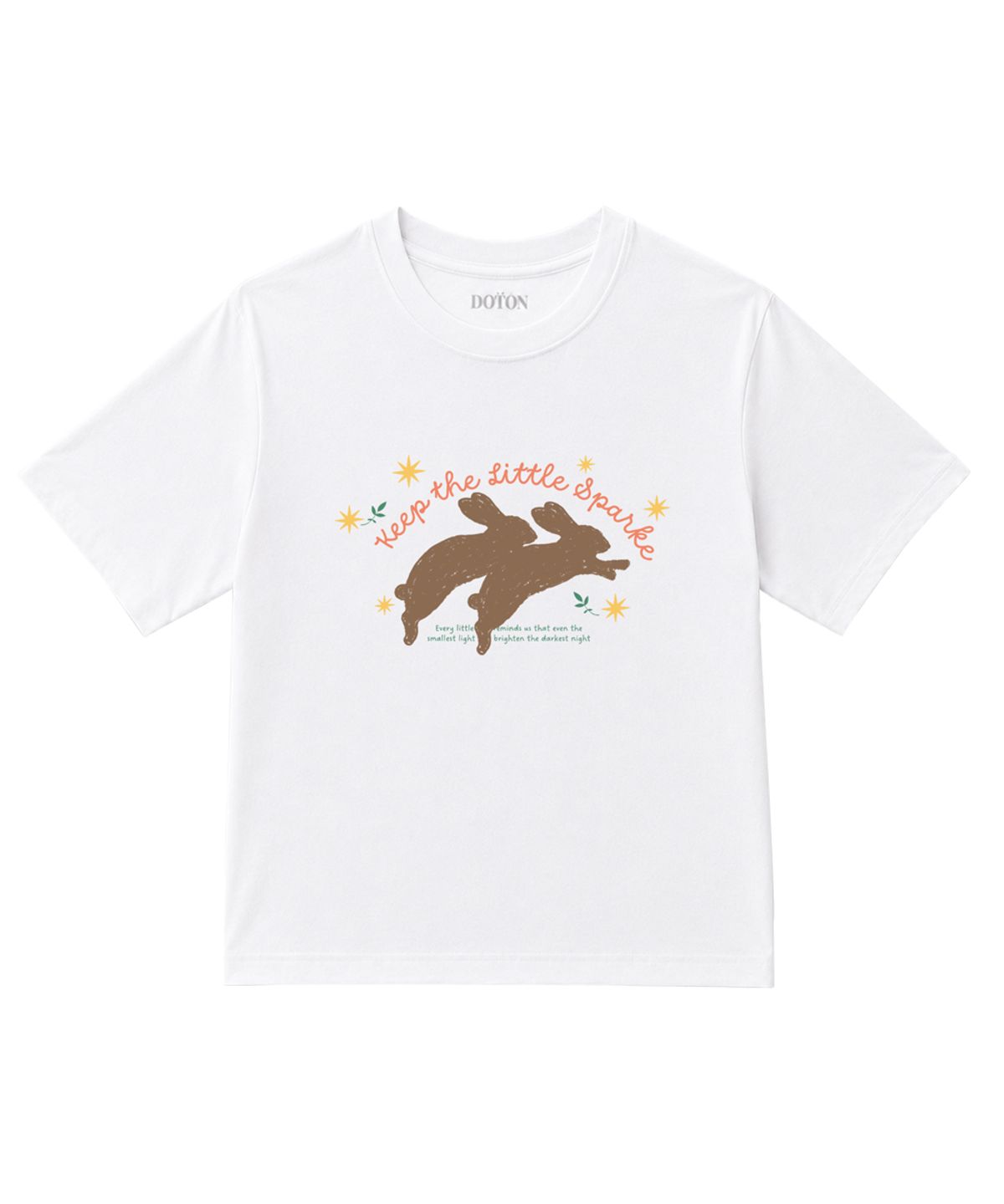 도톤(DOTON) KEEP THE SPARK T-SHIRTS (White)
