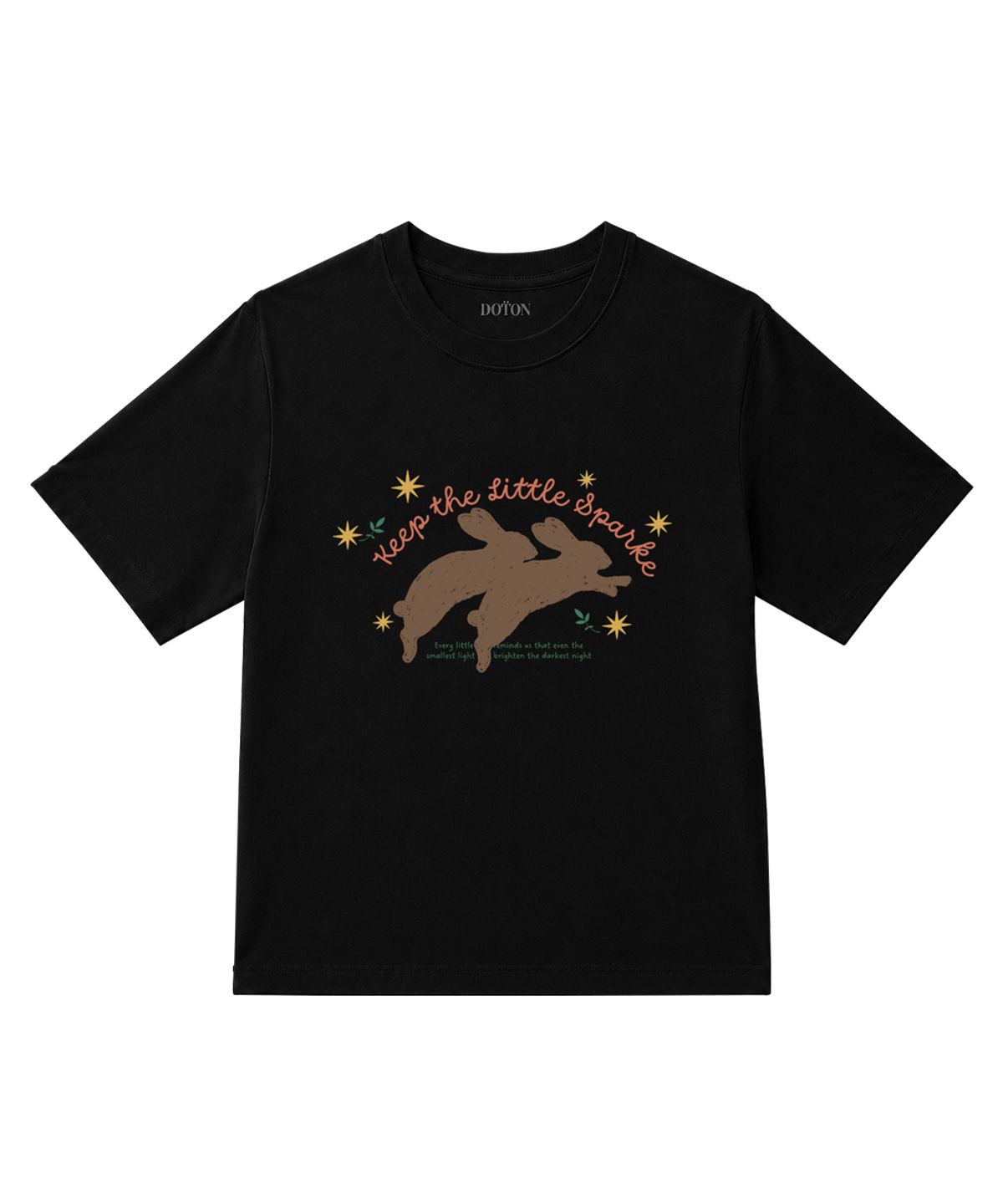도톤(DOTON) KEEP THE SPARK T-SHIRTS (Black)