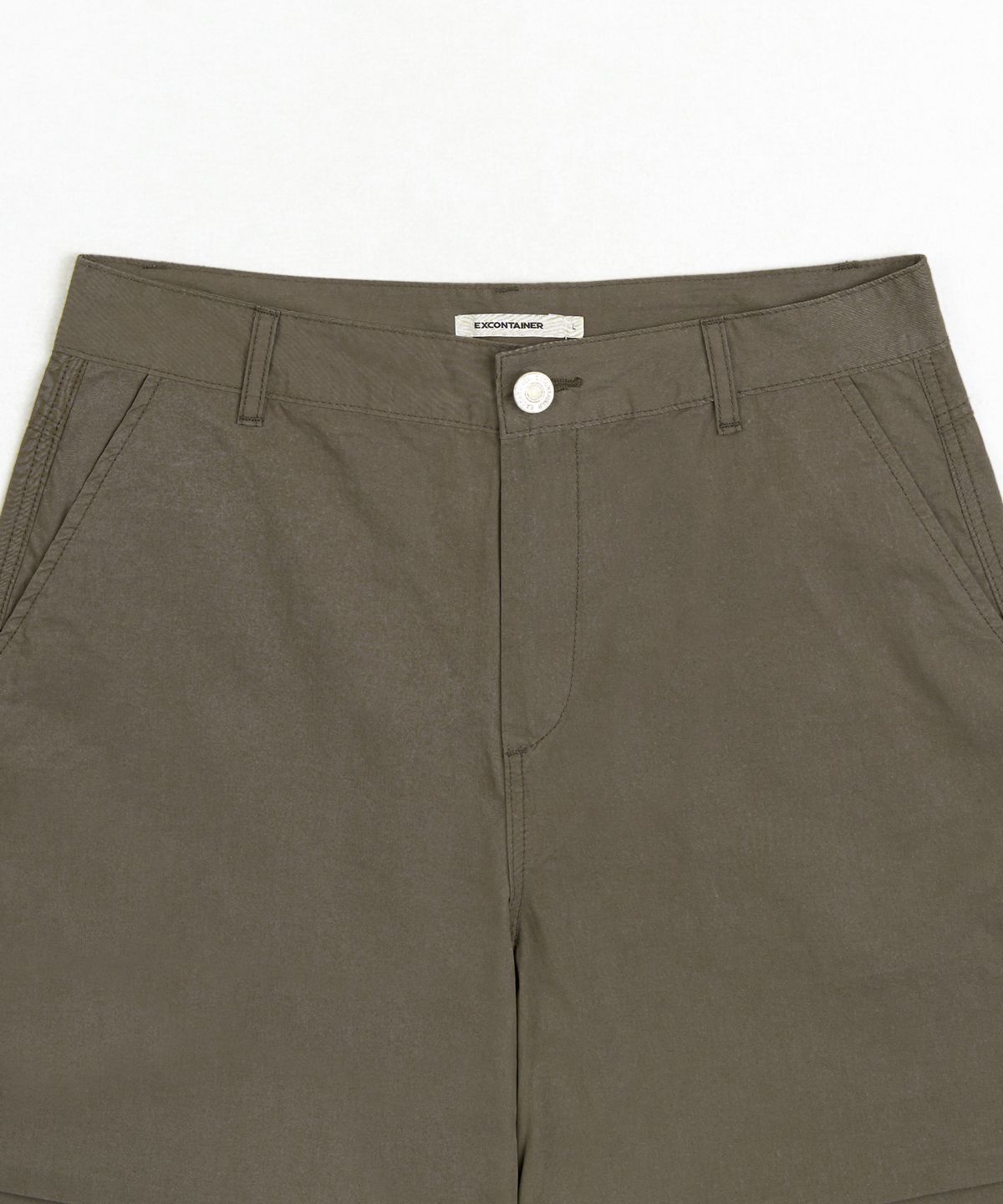 엑스컨테이너(EXCONTAINER) 파라슈트 코튼 버뮤다 팬츠 (KHAKI BROWN)