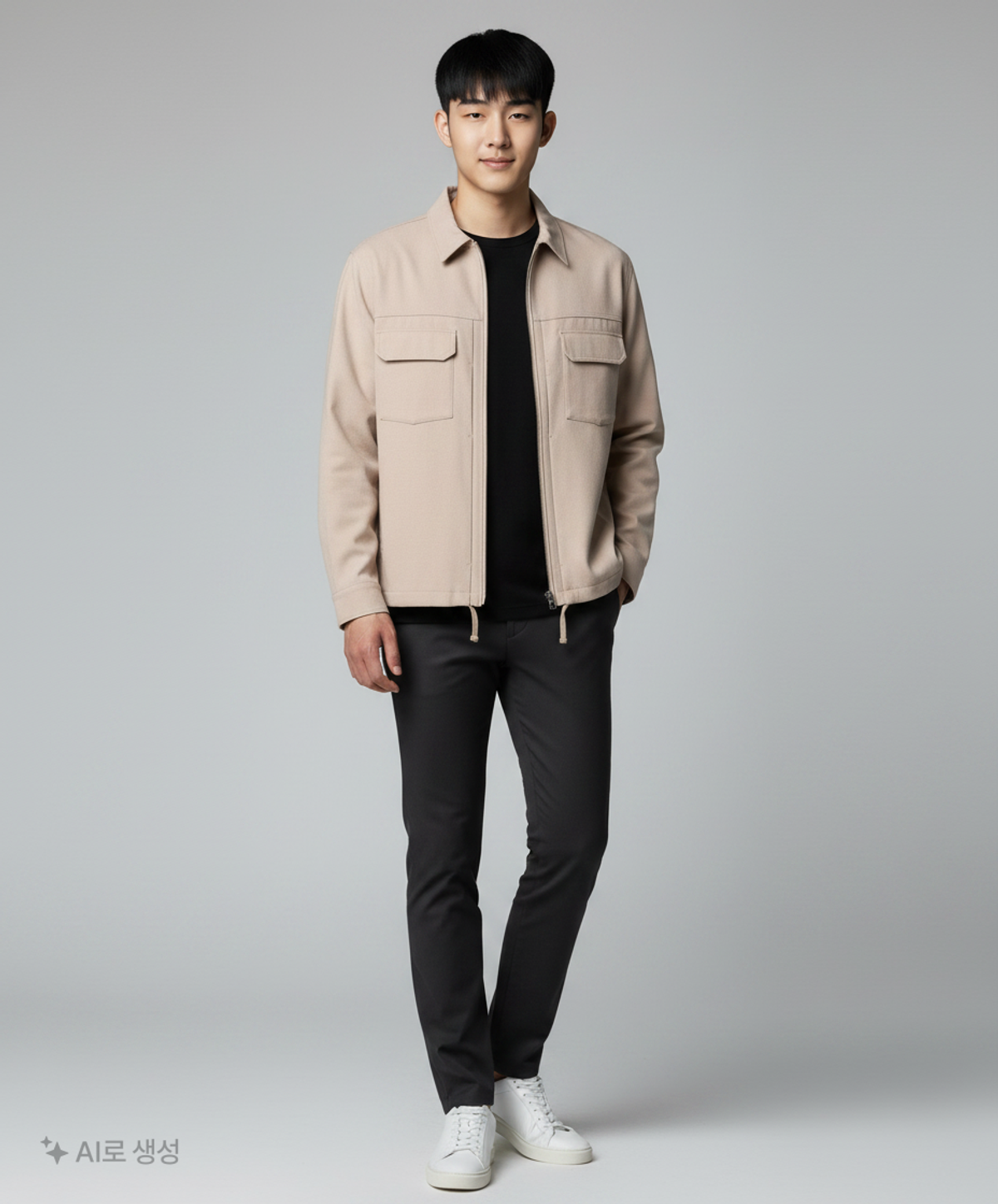 프리즘웍스(FRIZMWORKS) RELAXED TRUCKER JACKET _ LIGHT BEIGE XL