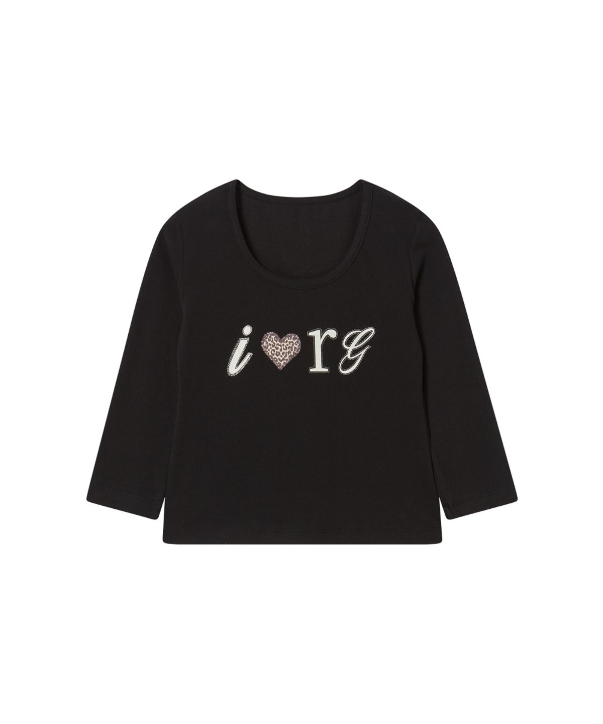 로긴 앤 로지(ROGIN N ROSIE) I Luv RnR Leopard Point Long Sleeve Black
