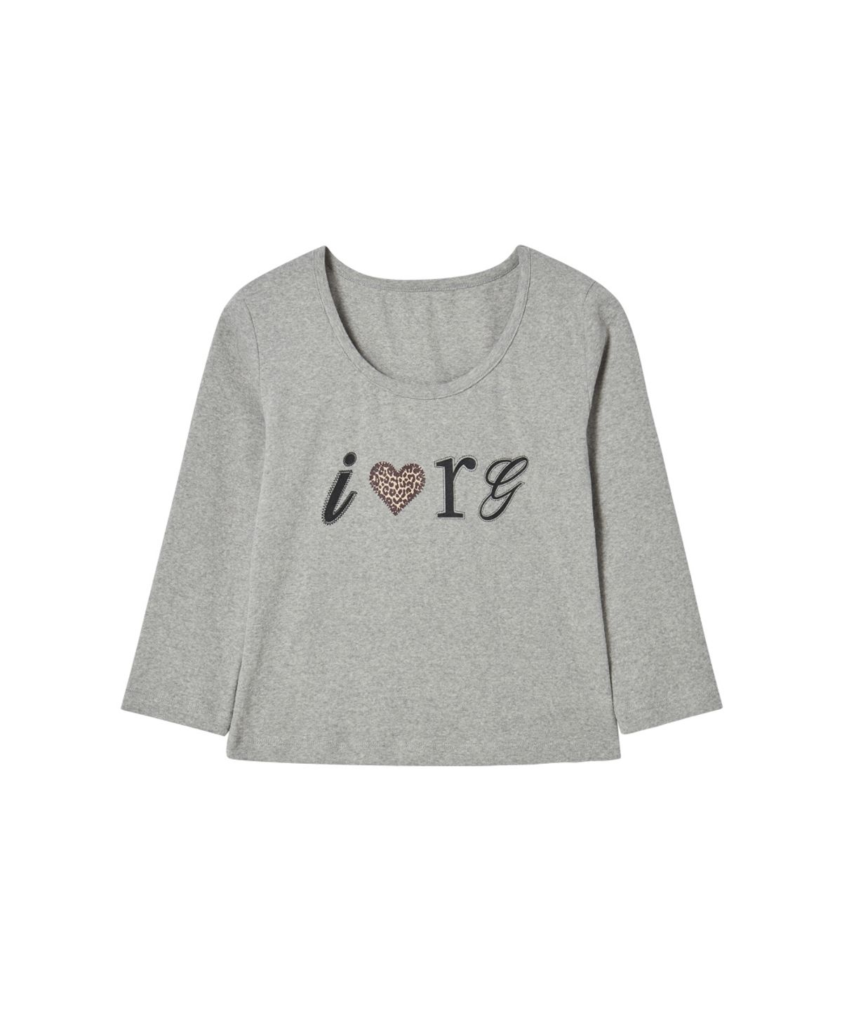 로긴 앤 로지(ROGIN N ROSIE) I Luv RnR Leopard Point Long Sleeve Gray
