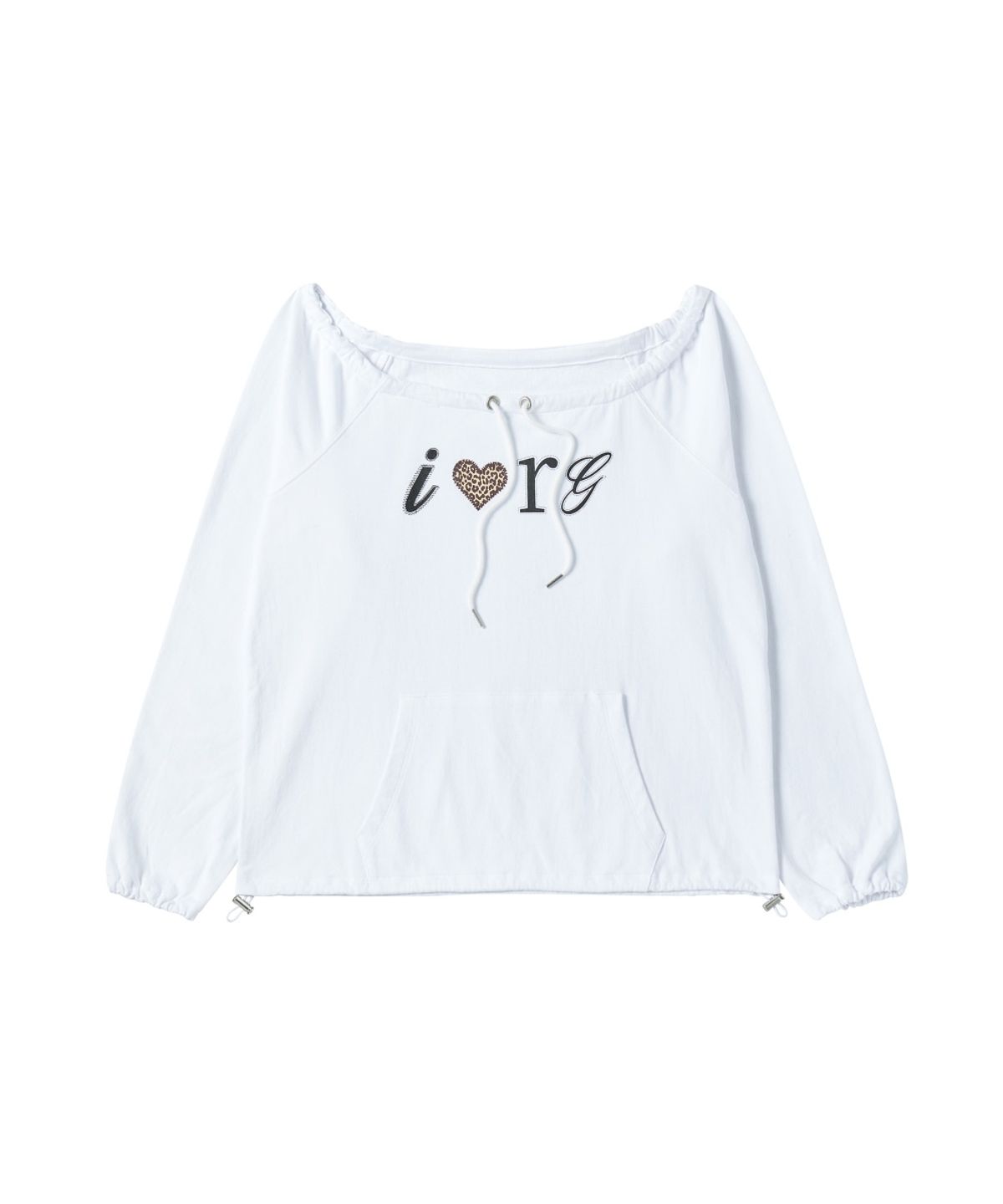 로긴 앤 로지(ROGIN N ROSIE) I Luv RnR Leopard String Point Long Sleeve White
