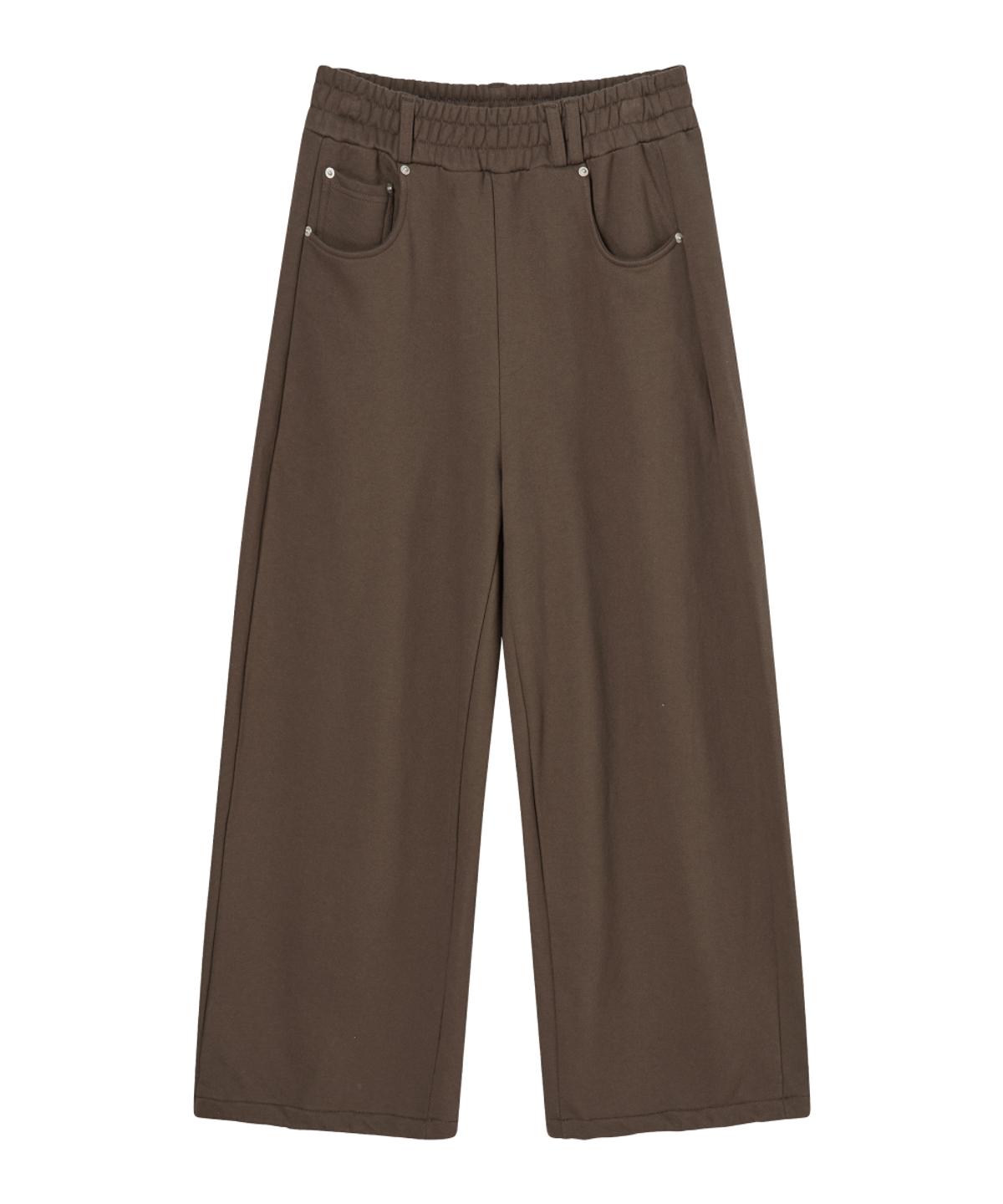 로긴 앤 로지(ROGIN N ROSIE) Heart logo Back Point Curved Sweat Pants Brown