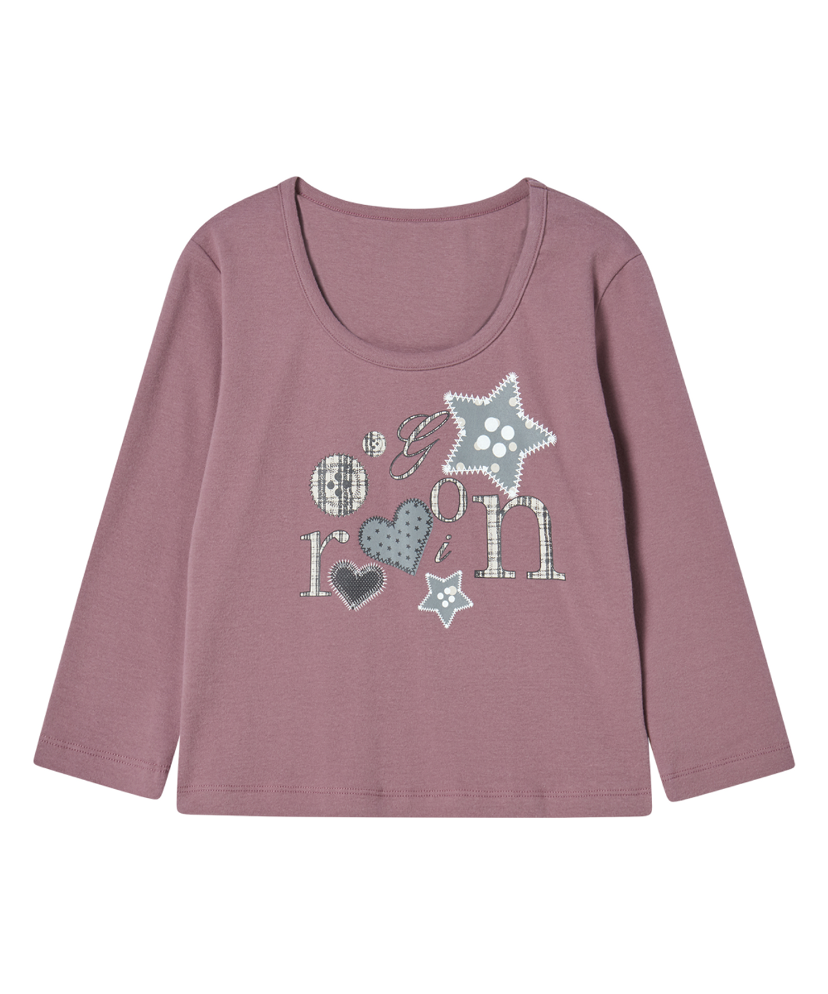 로긴 앤 로지(ROGIN N ROSIE) Mixed Motif Printed RnR Long Sleeve Pink Brown