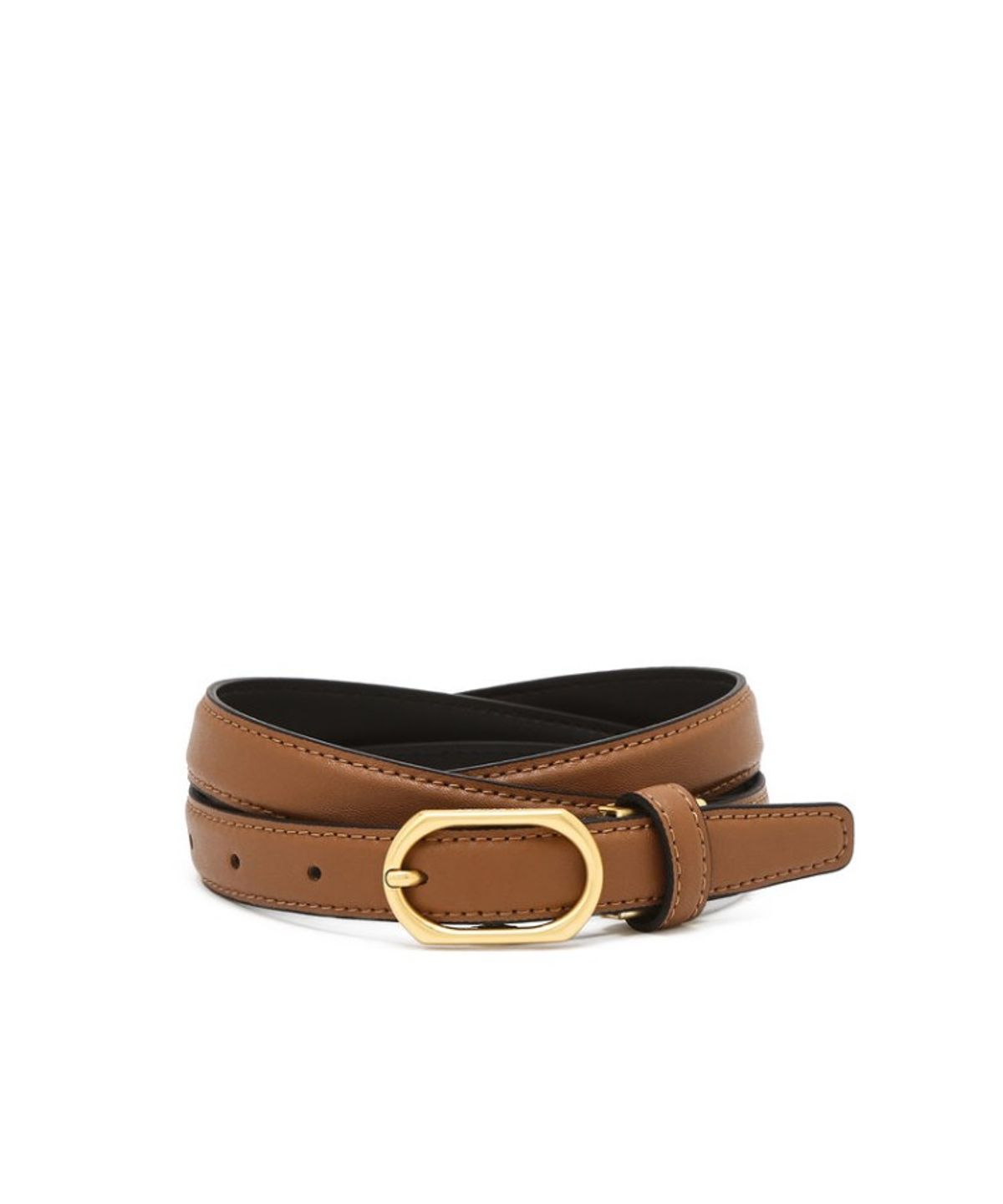 질스튜어트 맨 액세서리(JILLSTUART MEN ACC) 15mm 브라운 소가죽 슬림 여성벨트 JUBE6F181W2