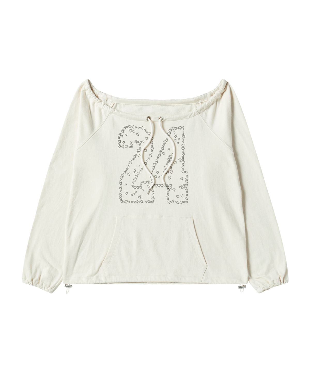 로긴 앤 로지(ROGIN N ROSIE) Heart Number String Long Sleeve Cream