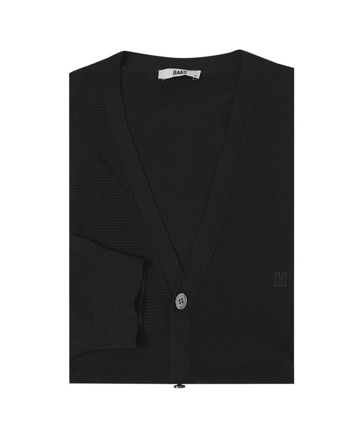 닥스셔츠(DAKS SHIRTS) 면혼방 브이넥 가디건 컴포트슬림핏 블랙_DMS1SWCD200K1