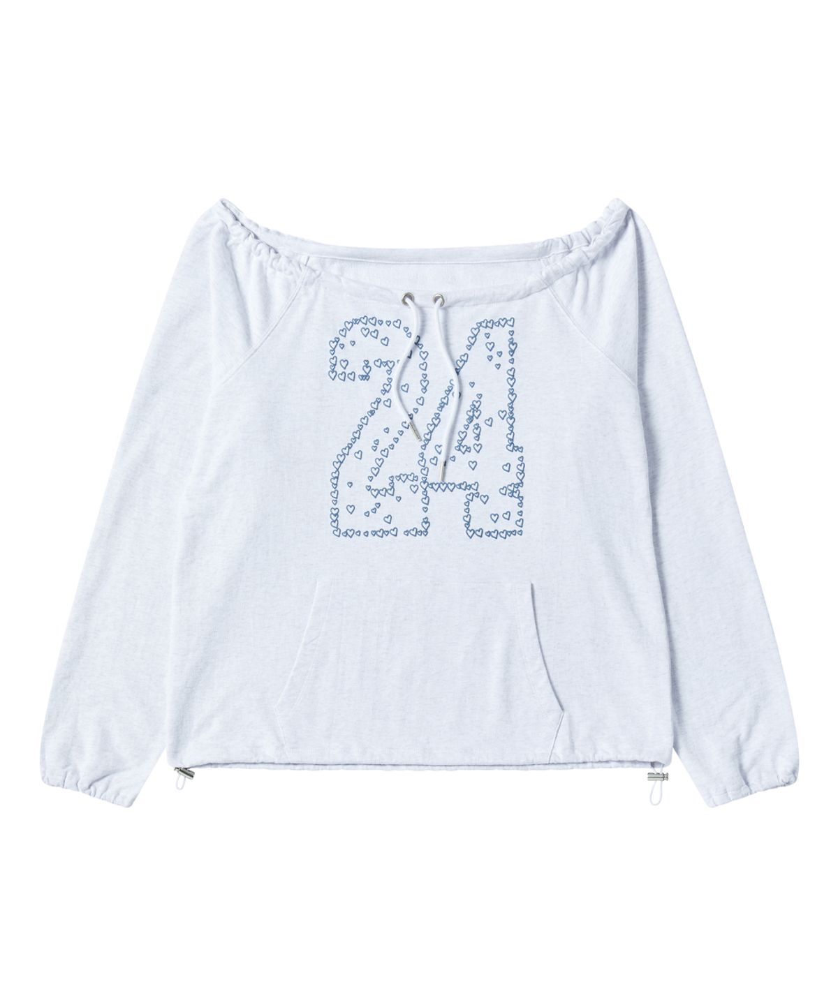로긴 앤 로지(ROGIN N ROSIE) Heart Number String Long Sleeve Gray